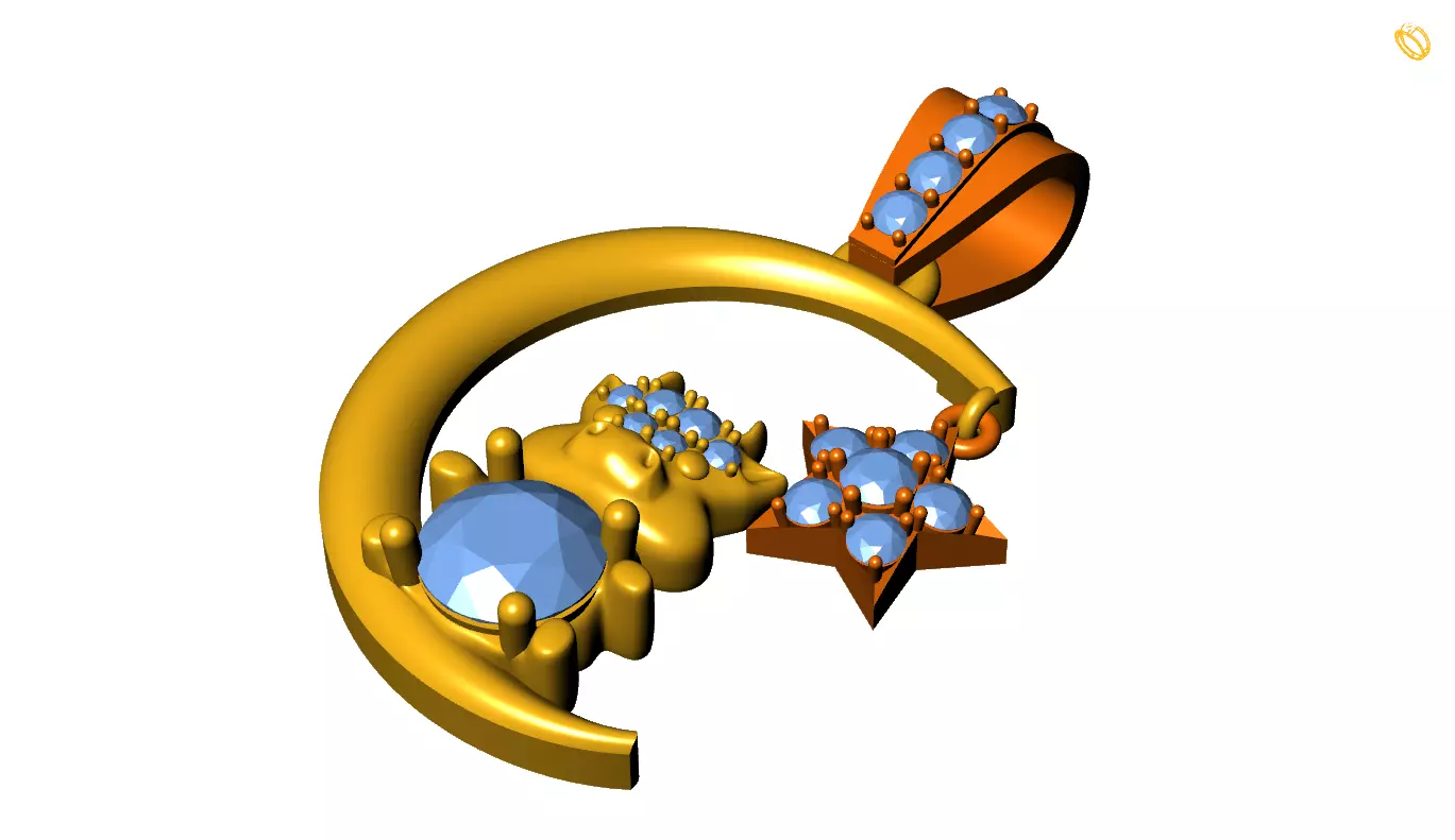 Cow Pendant 3D print model_0