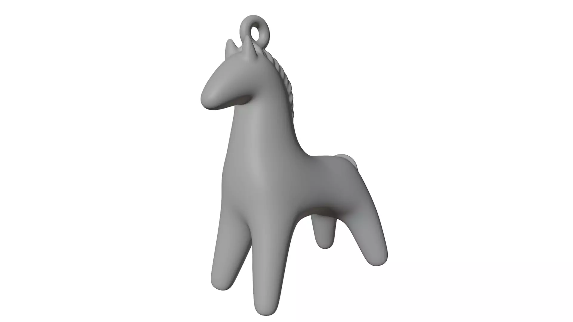 Keychain in the form of a horse Free 3D print model_0