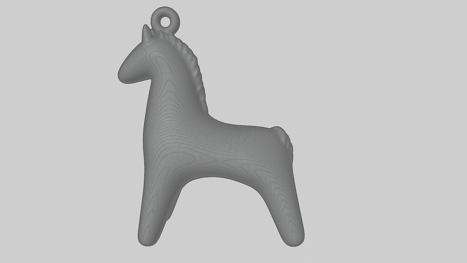Keychain in the form of a horse Free 3D print model_4