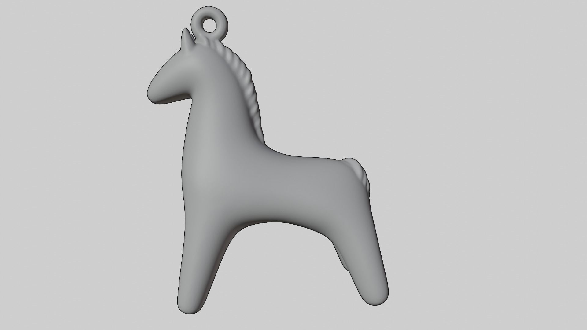 Keychain in the form of a horse Free 3D print model_3