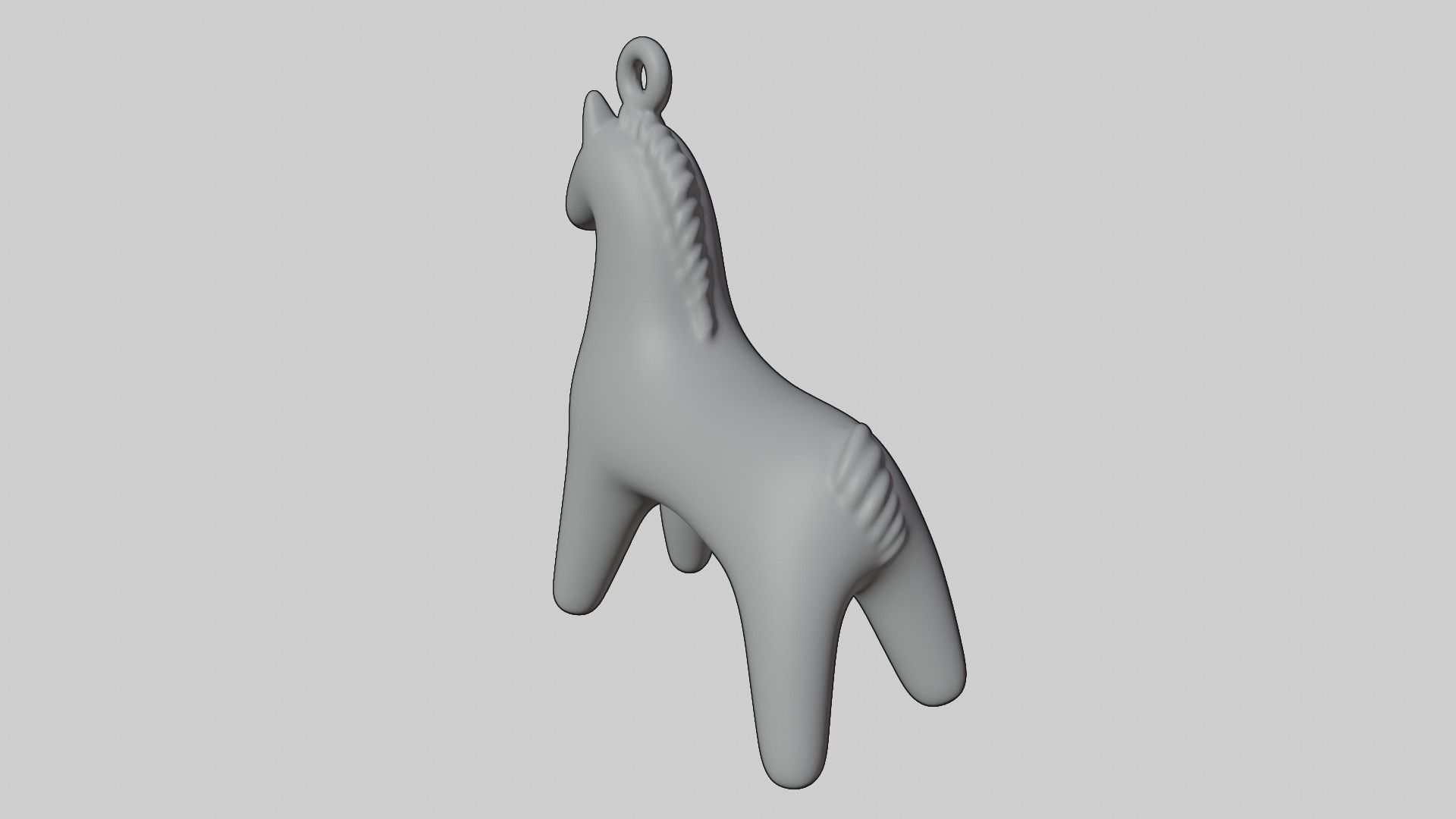 Keychain in the form of a horse Free 3D print model_2