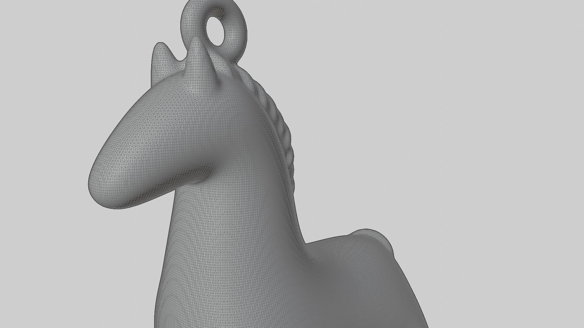 Keychain in the form of a horse Free 3D print model_5