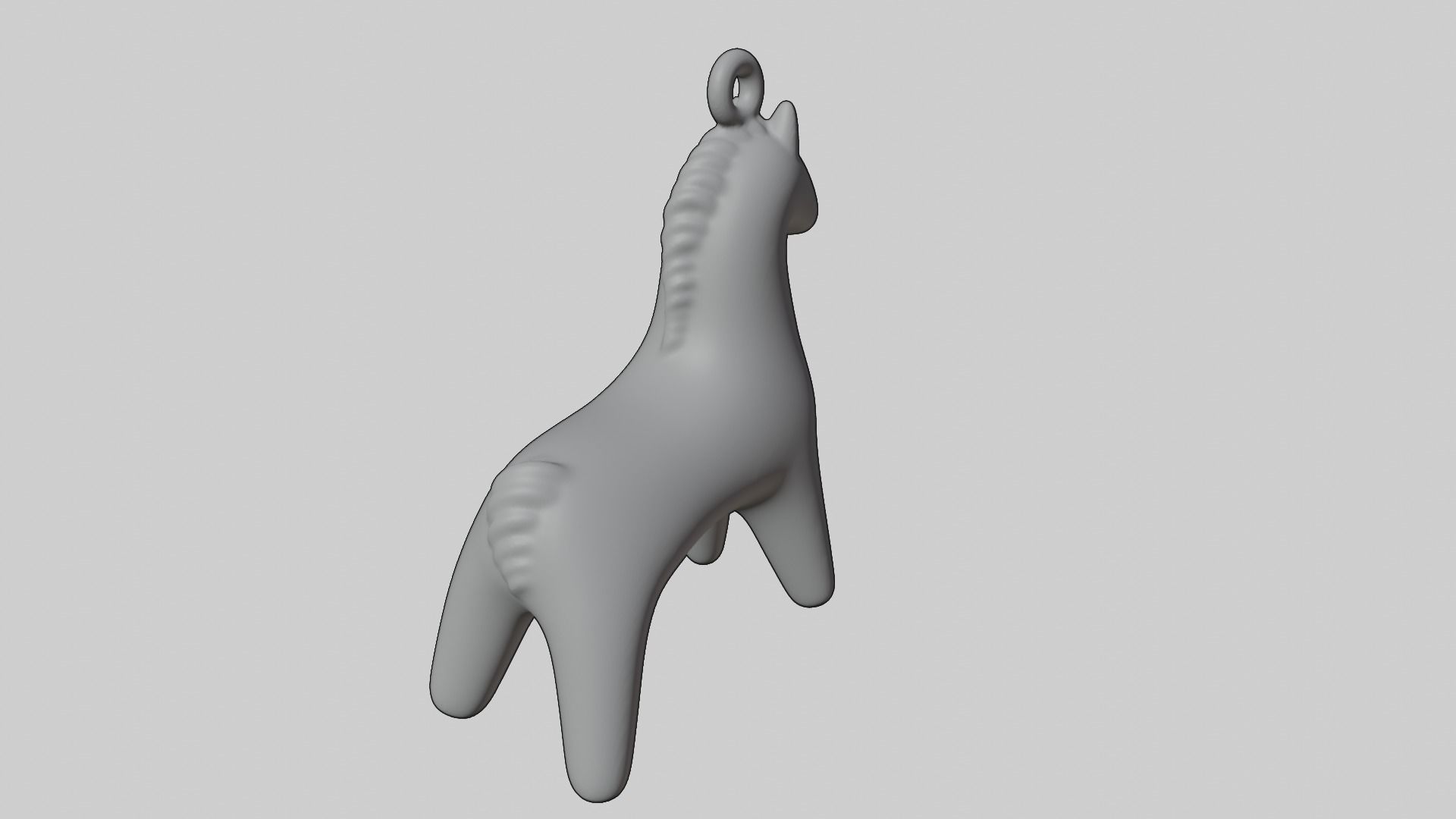 Keychain in the form of a horse Free 3D print model_1