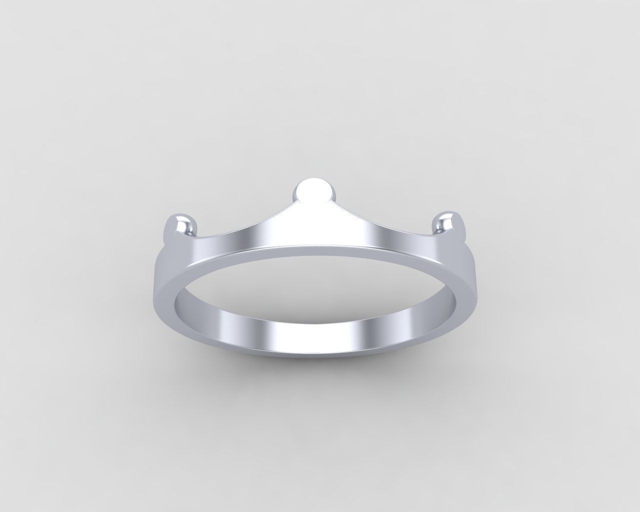 Minimal crown ring 119-MW 3D print model_12