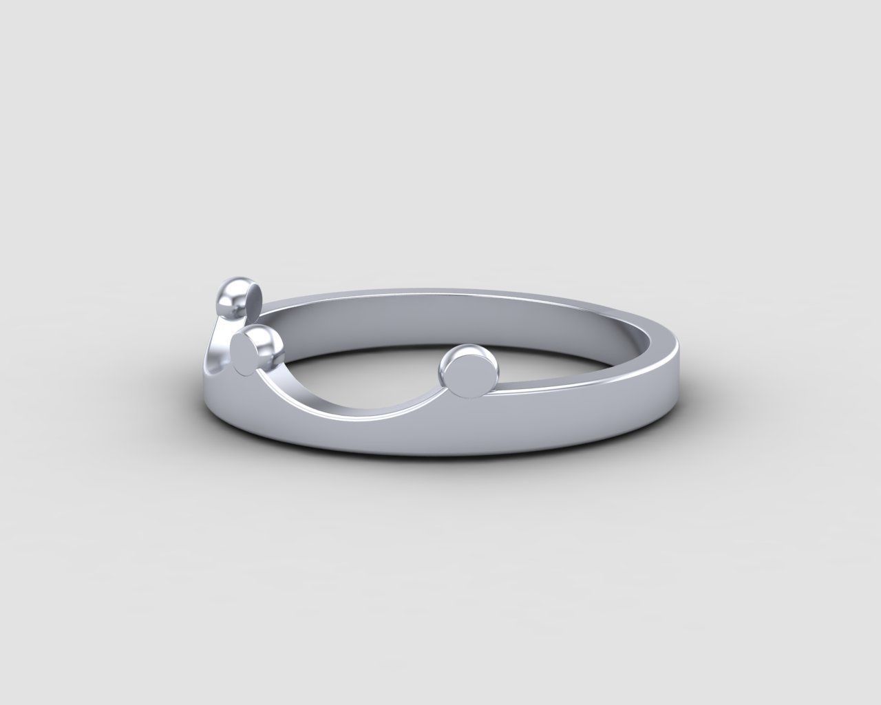 Minimal crown ring 119-MW 3D print model_14