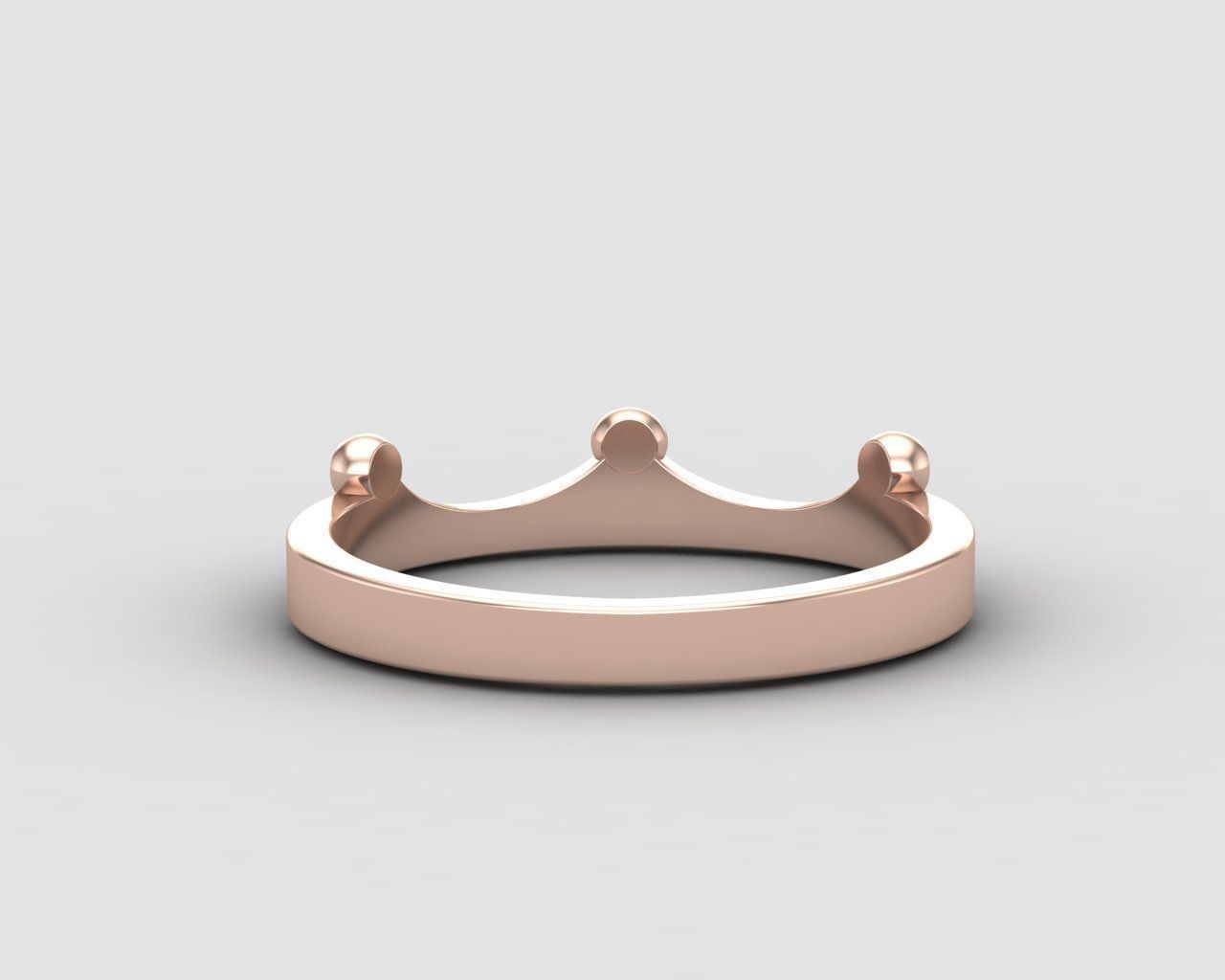 Minimal crown ring 119-MW 3D print model_7