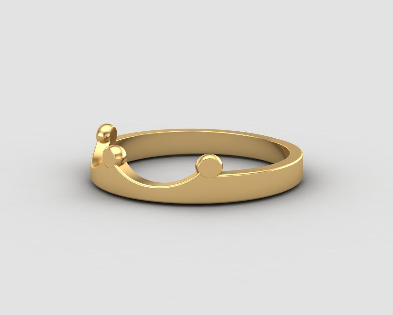 Minimal crown ring 119-MW 3D print model_21