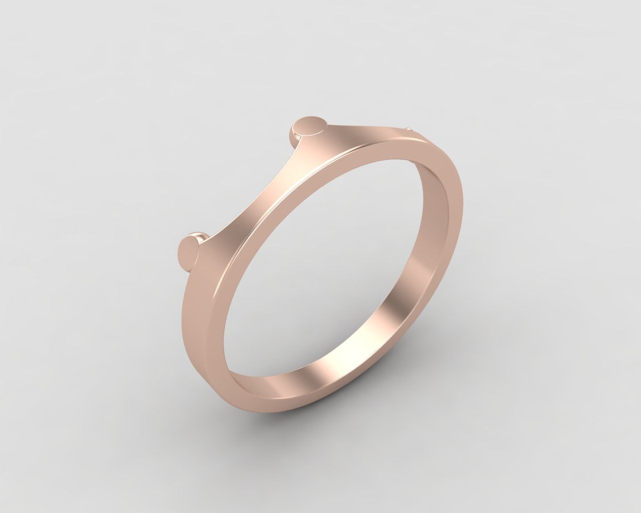 Minimal crown ring 119-MW 3D print model_3