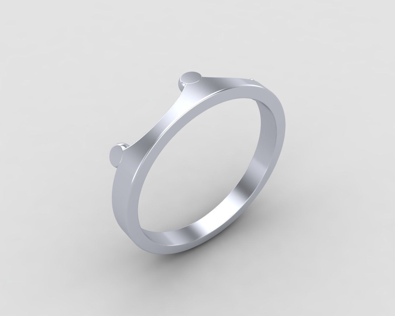 Minimal crown ring 119-MW 3D print model_10