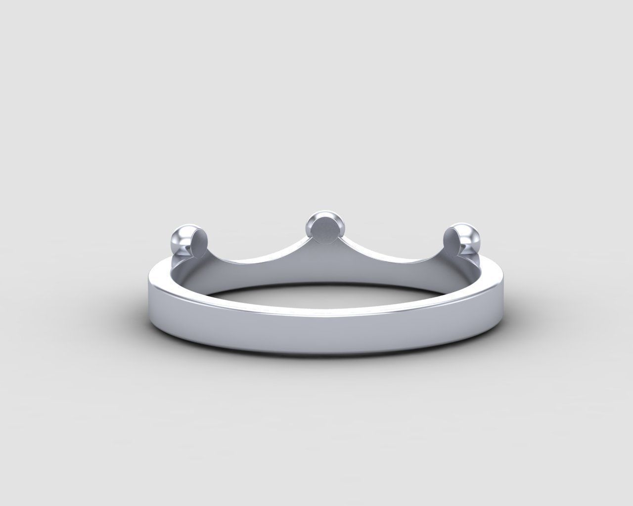 Minimal crown ring 119-MW 3D print model_15