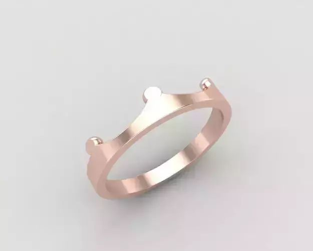 Minimal crown ring 119-MW 3D print model