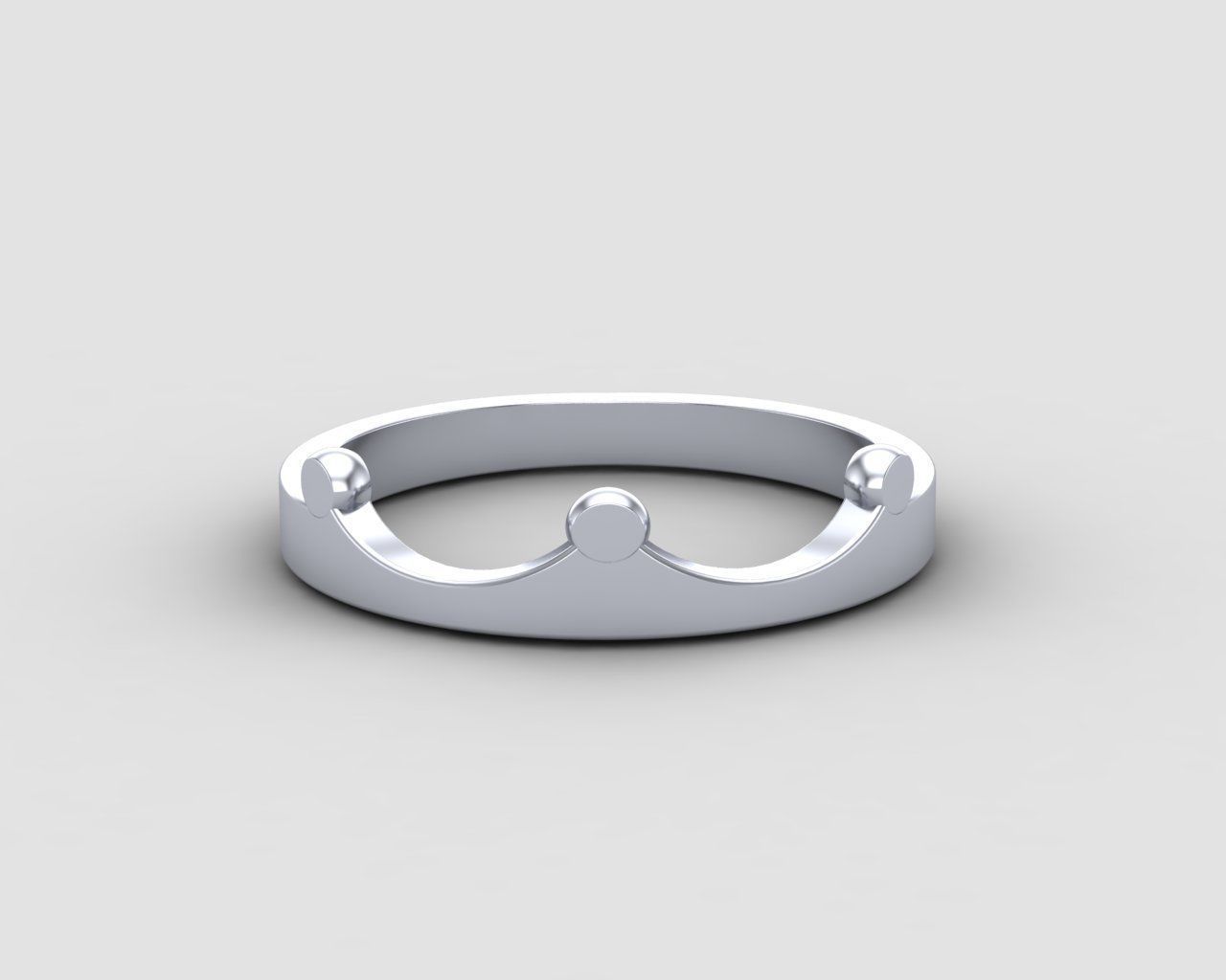 Minimal crown ring 119-MW 3D print model_13