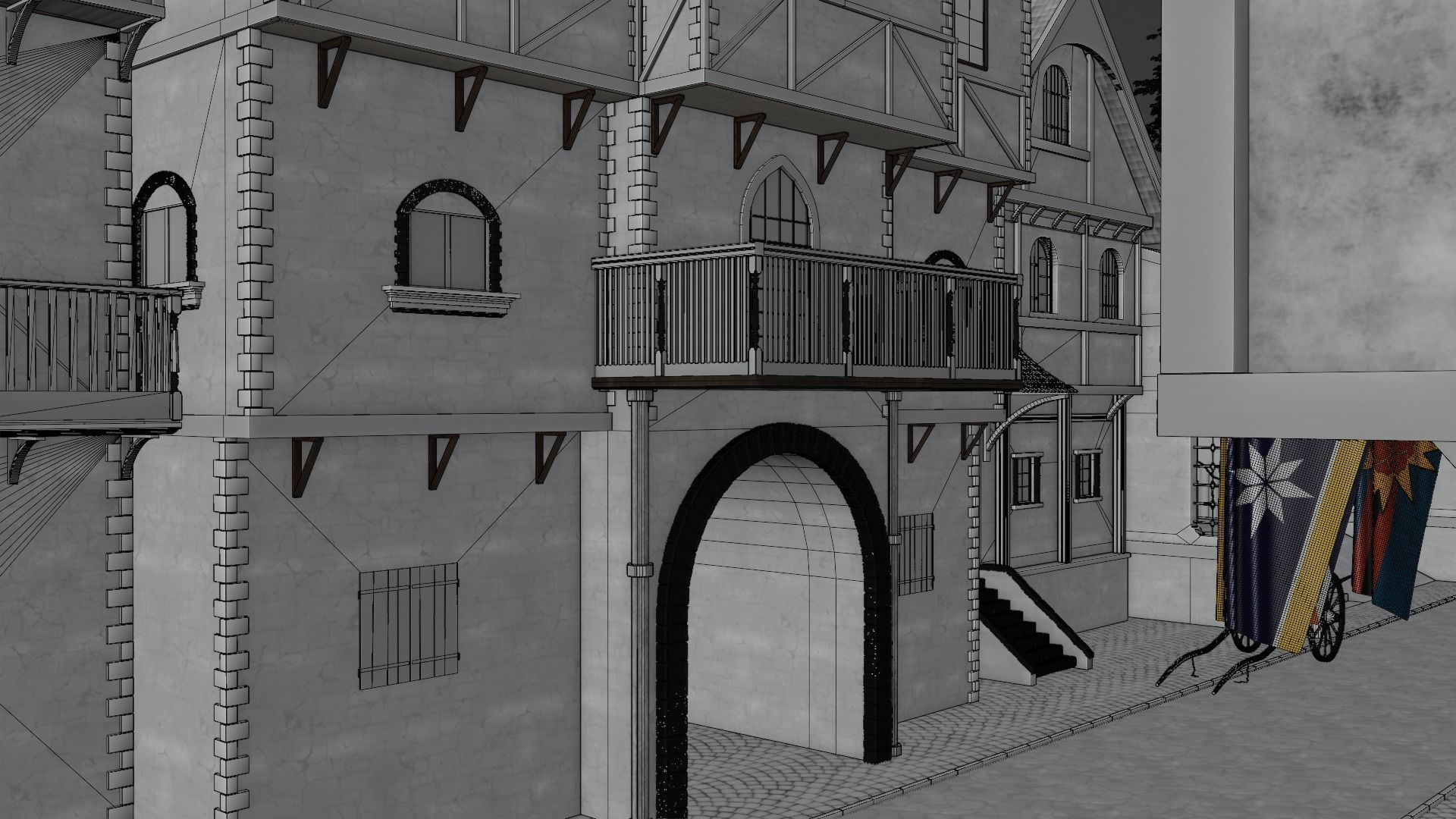 Medieval City 3D model_14