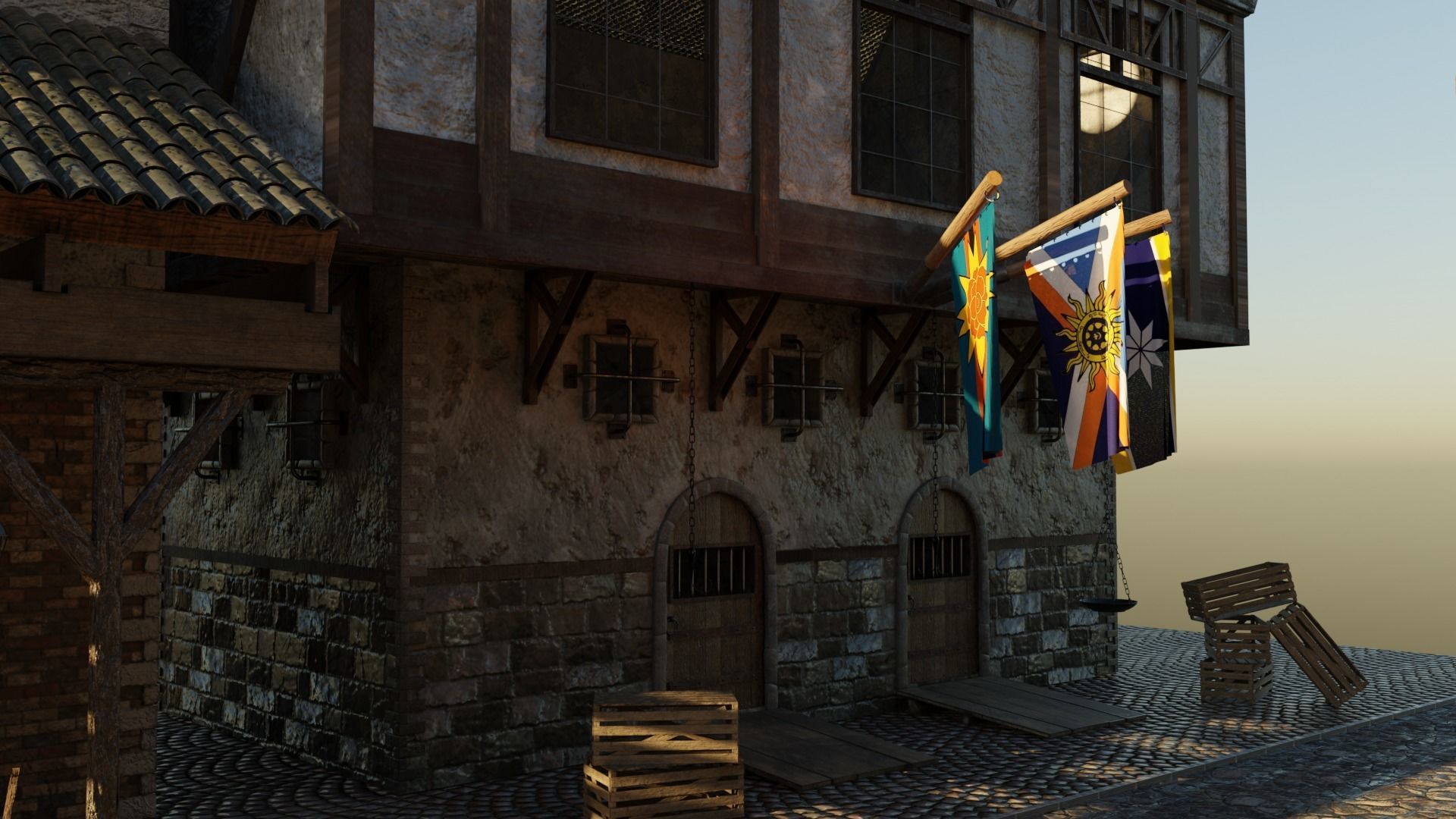 Medieval City 3D model_9