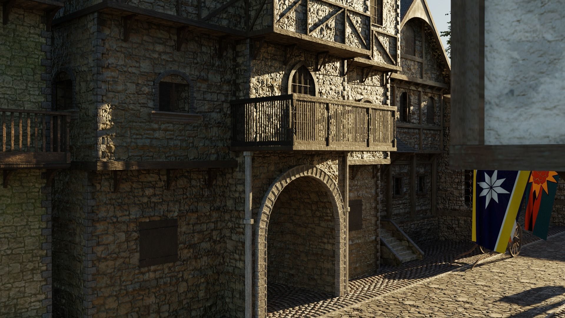 Medieval City 3D model_2