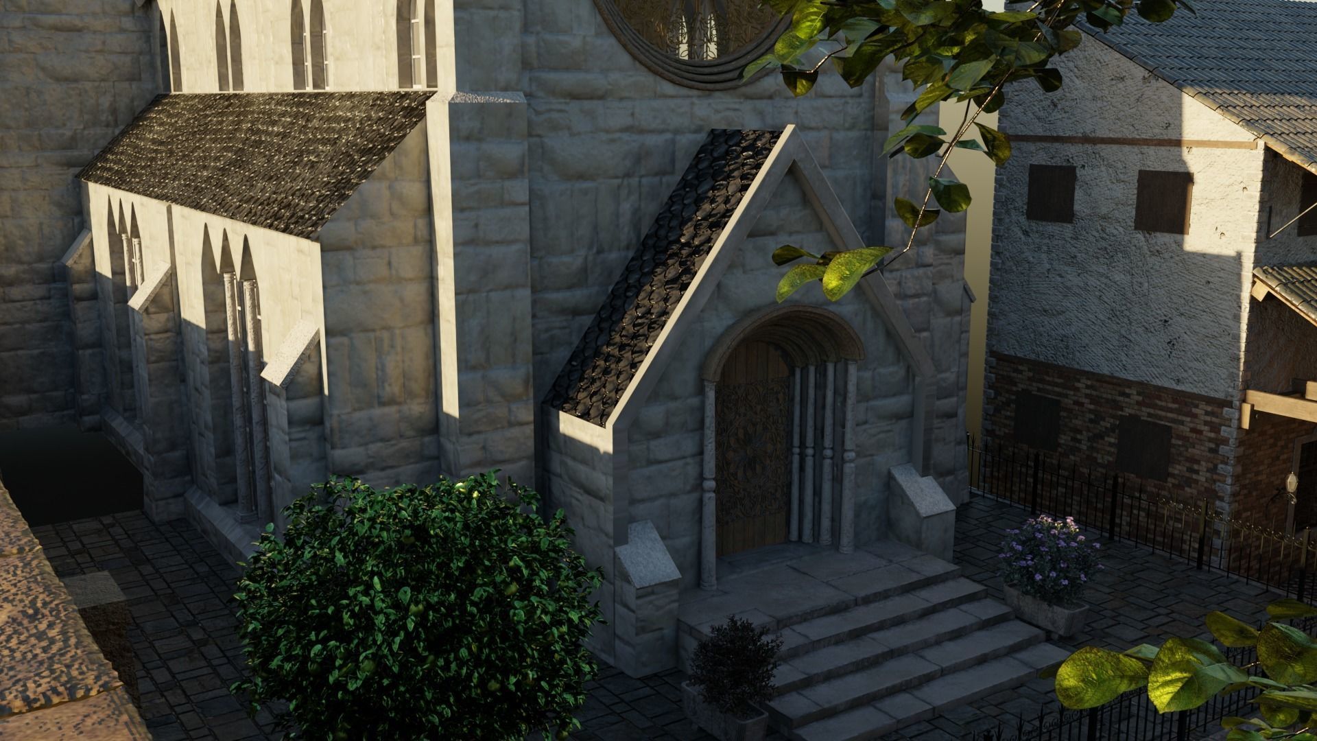 Medieval City 3D model_6