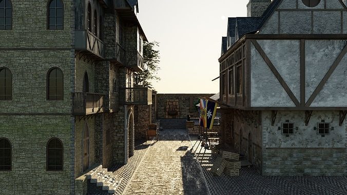 Medieval City 3D model