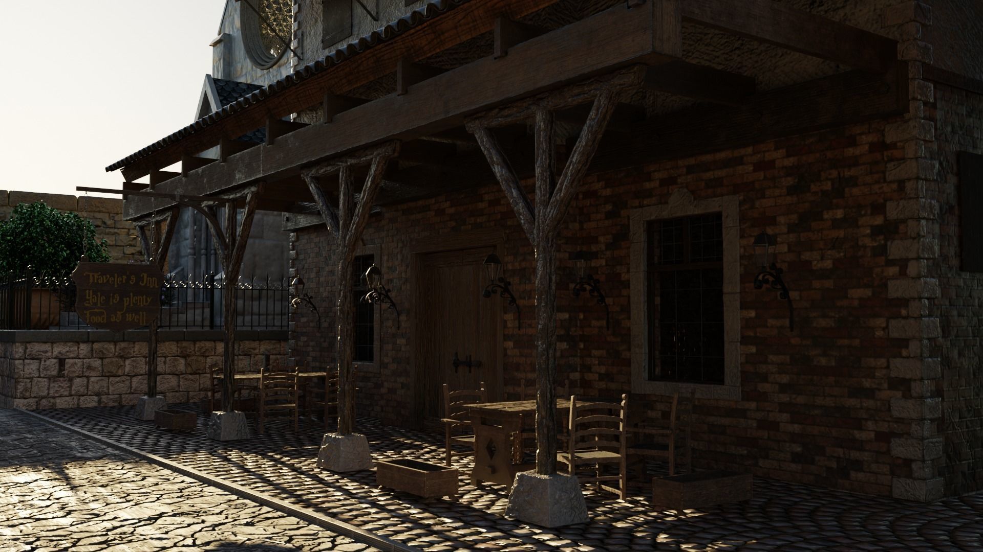 Medieval City 3D model_8