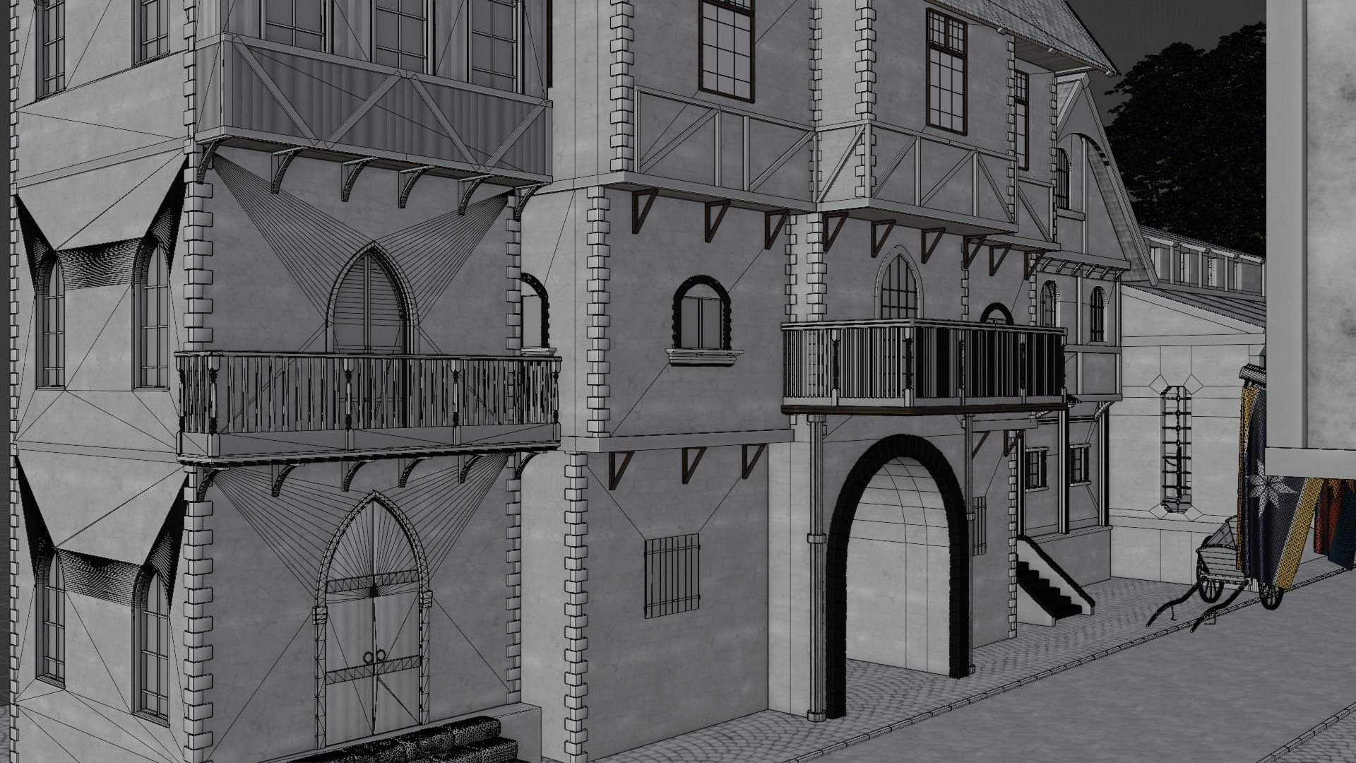 Medieval City 3D model_13