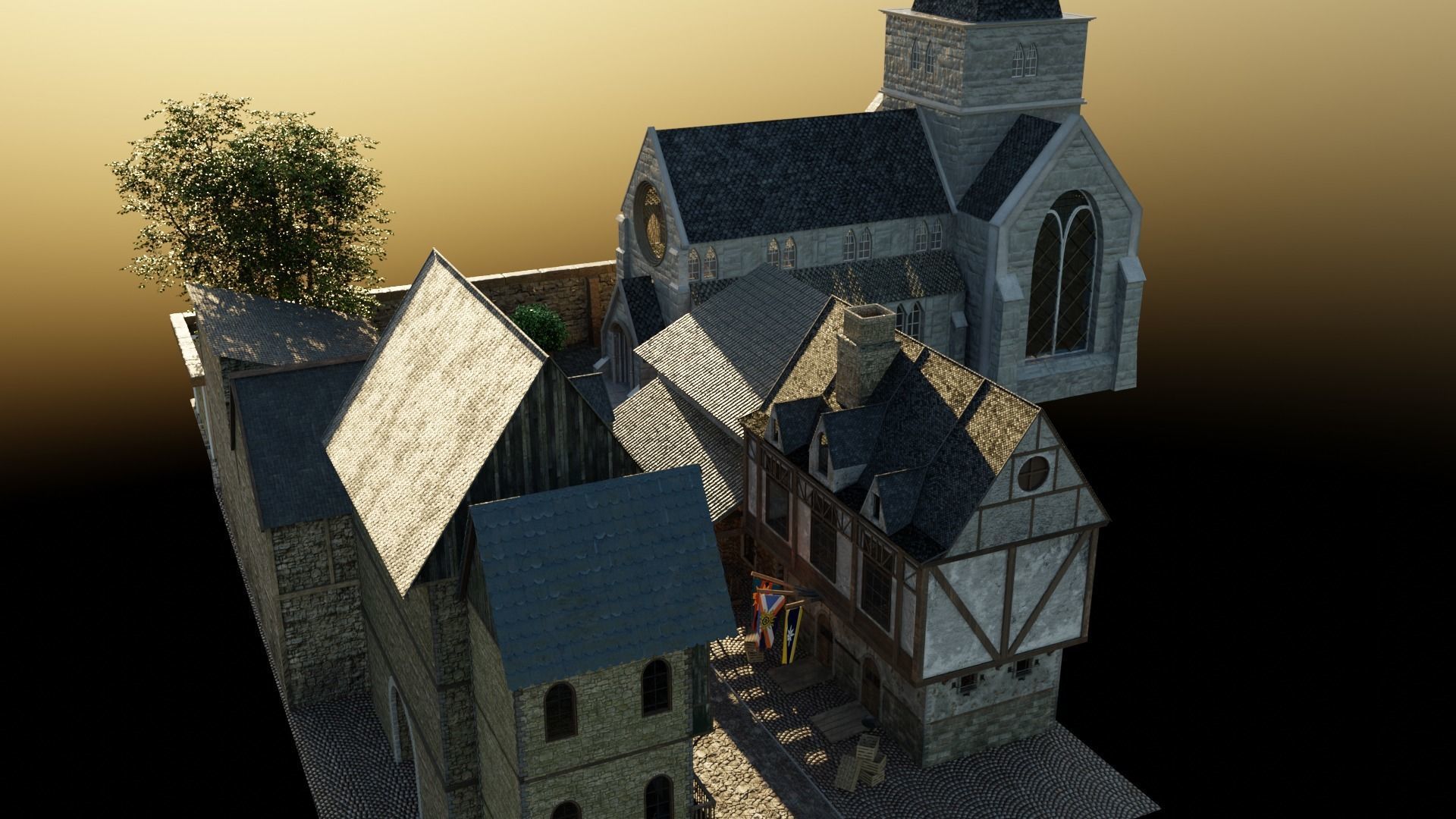 Medieval City 3D model_10