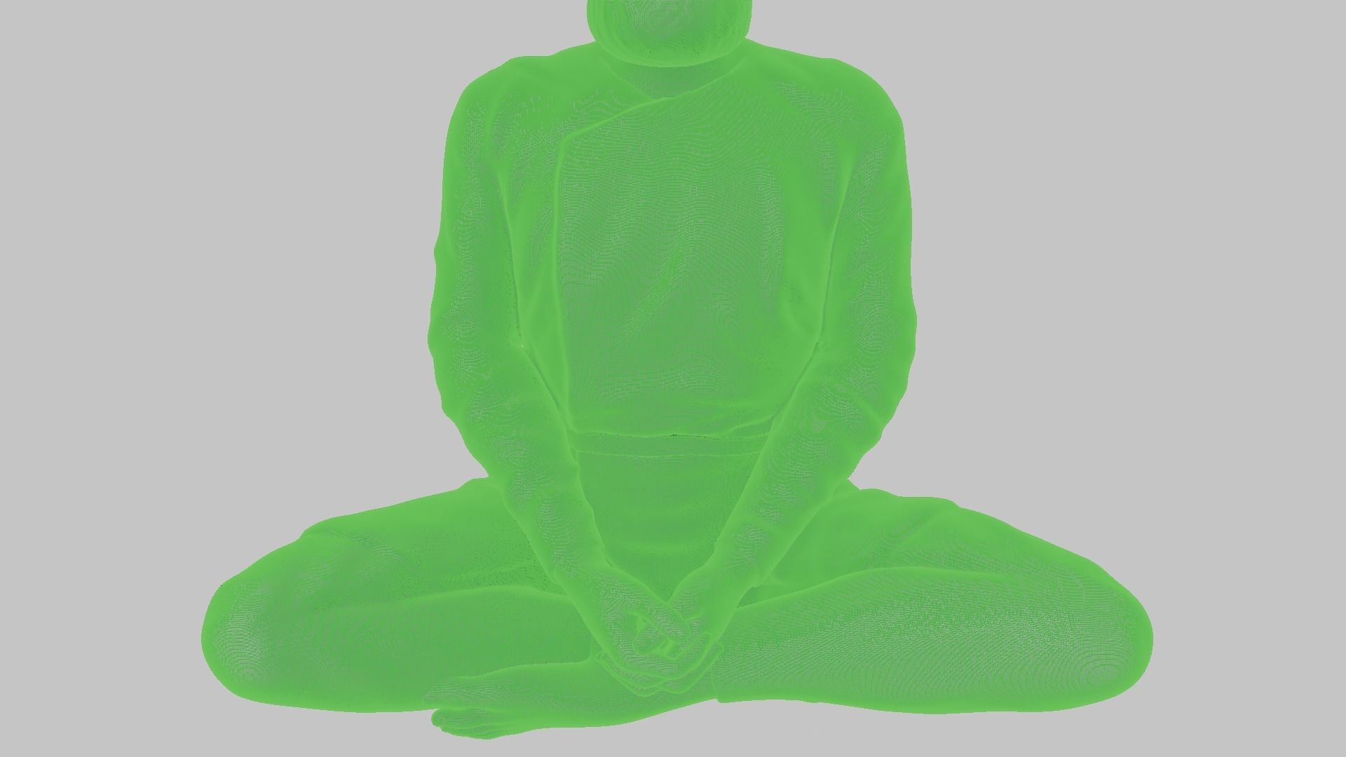 Sculpture of a meditating man Free 3D print model_7
