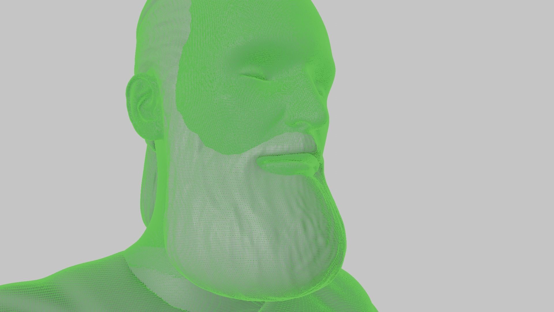 Sculpture of a meditating man Free 3D print model_8