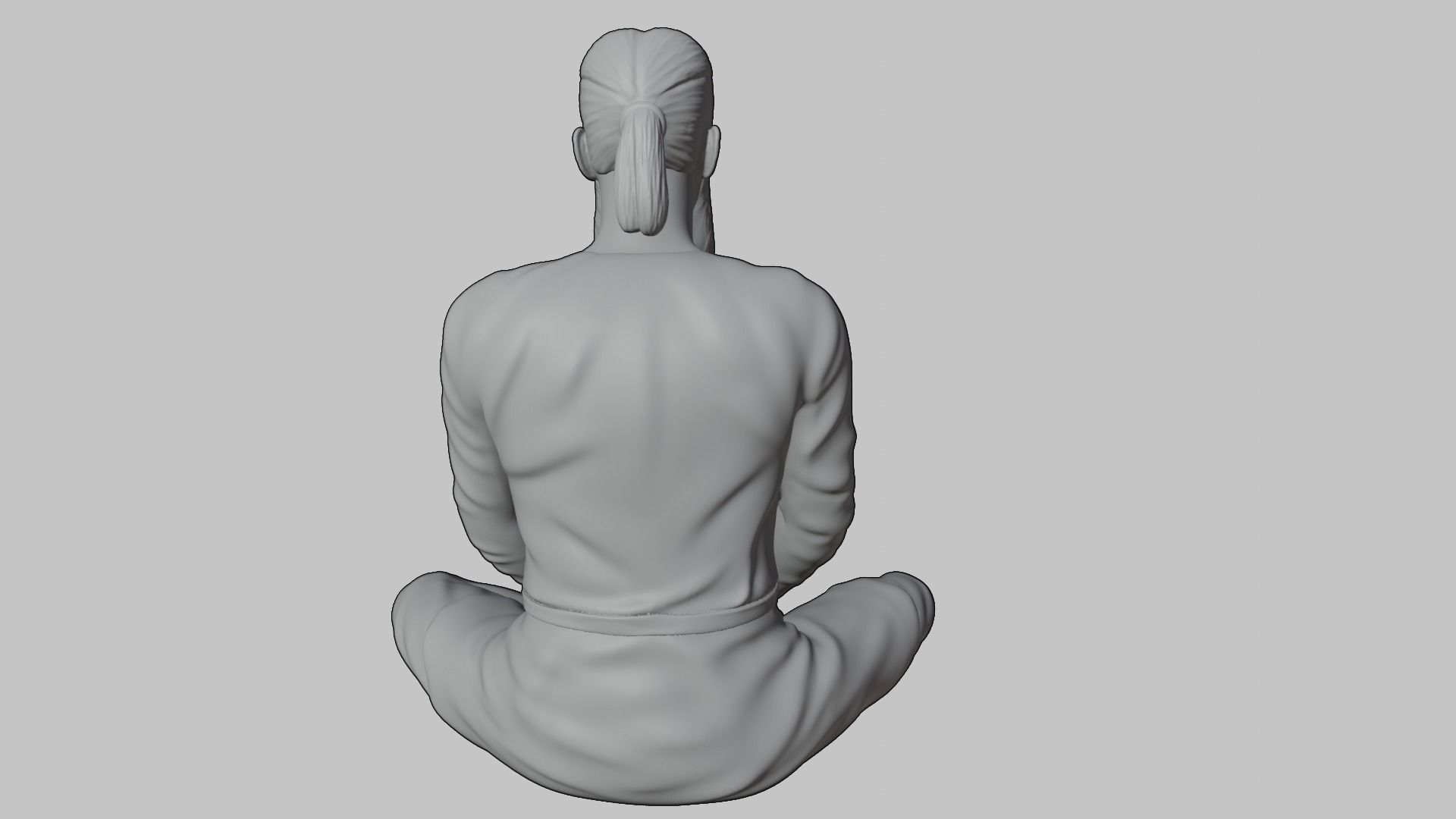 Sculpture of a meditating man Free 3D print model_2