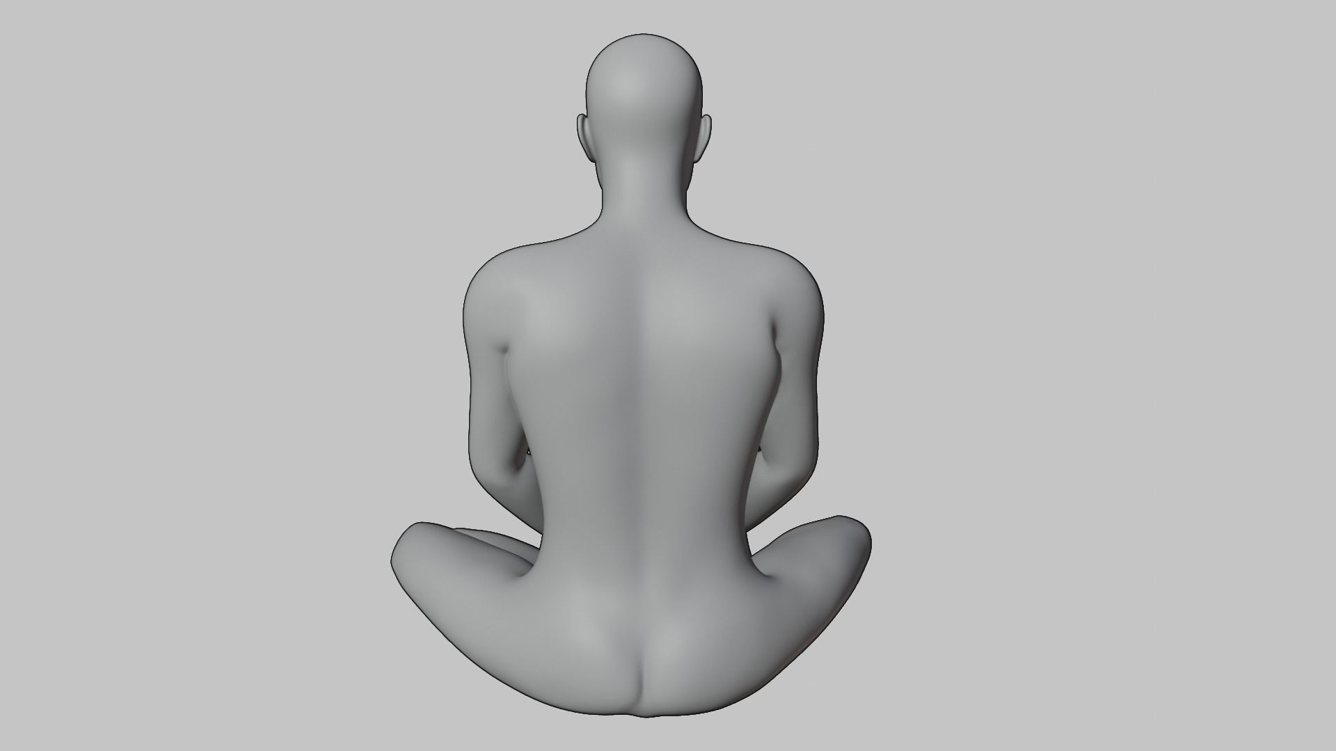 Sculpture of a meditating man Free 3D print model_2