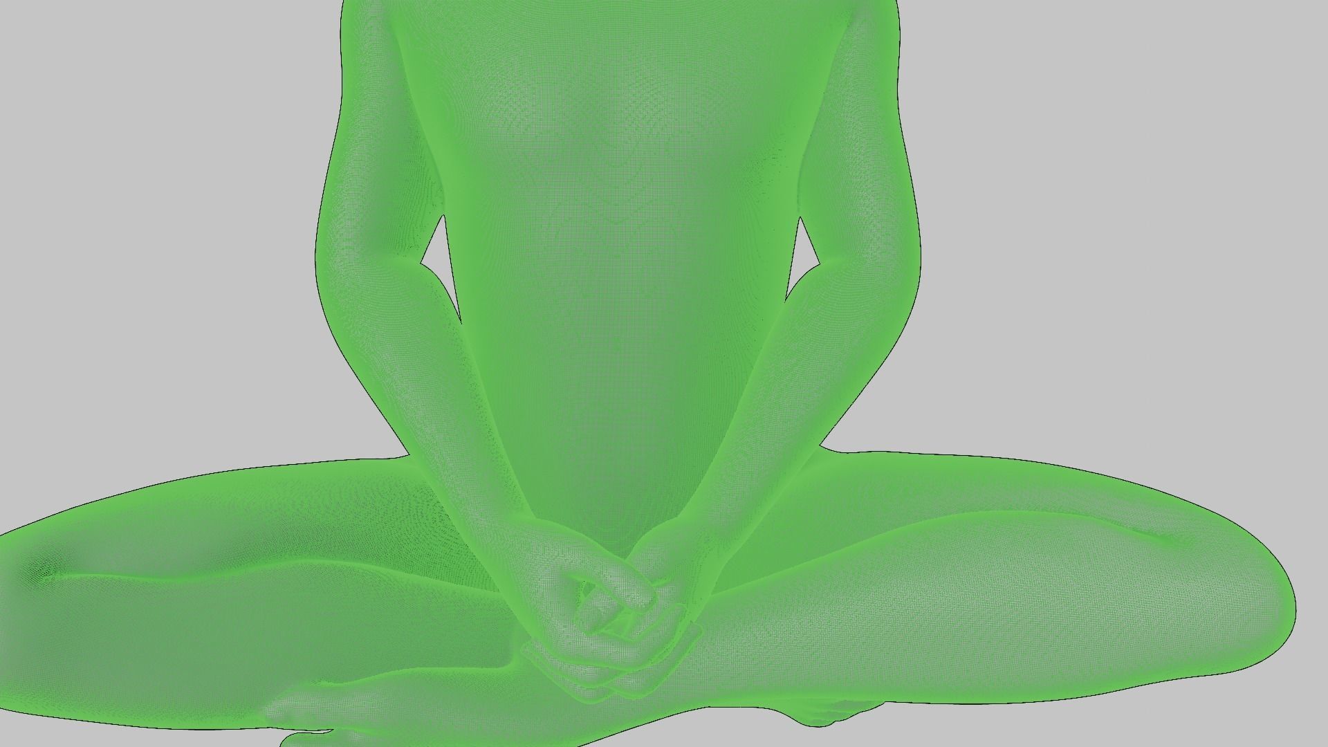 Sculpture of a meditating man Free 3D print model_5