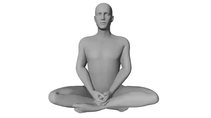 Sculpture of a meditating man