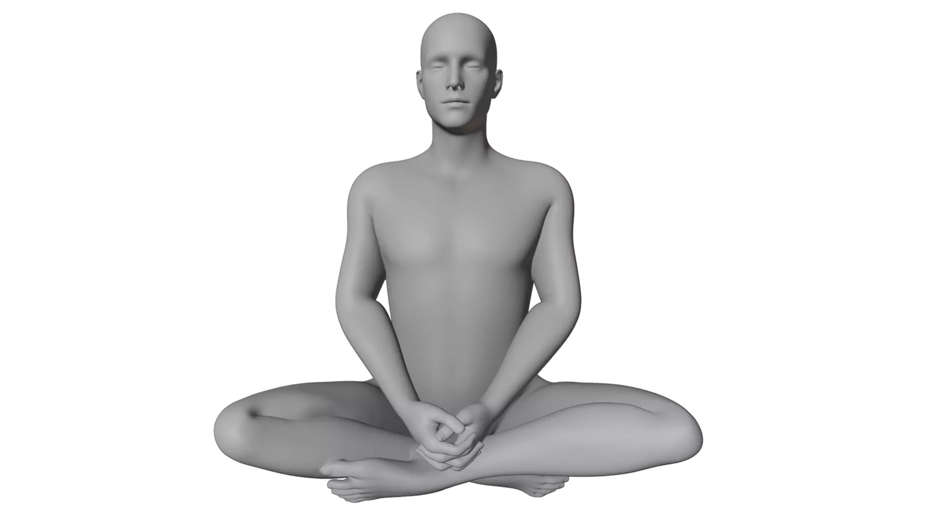 Sculpture of a meditating man Free 3D print model_0