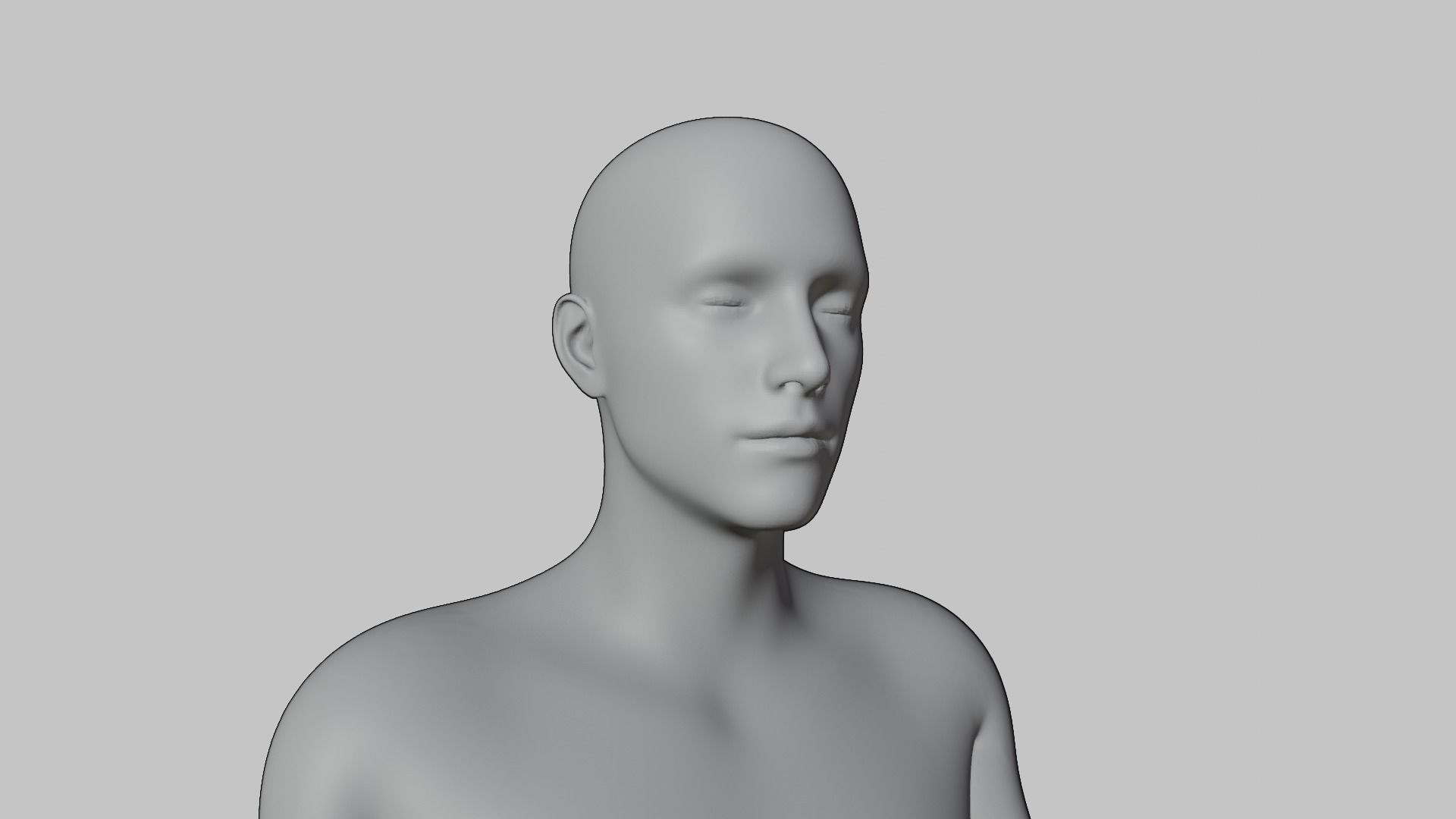 Sculpture of a meditating man Free 3D print model_3