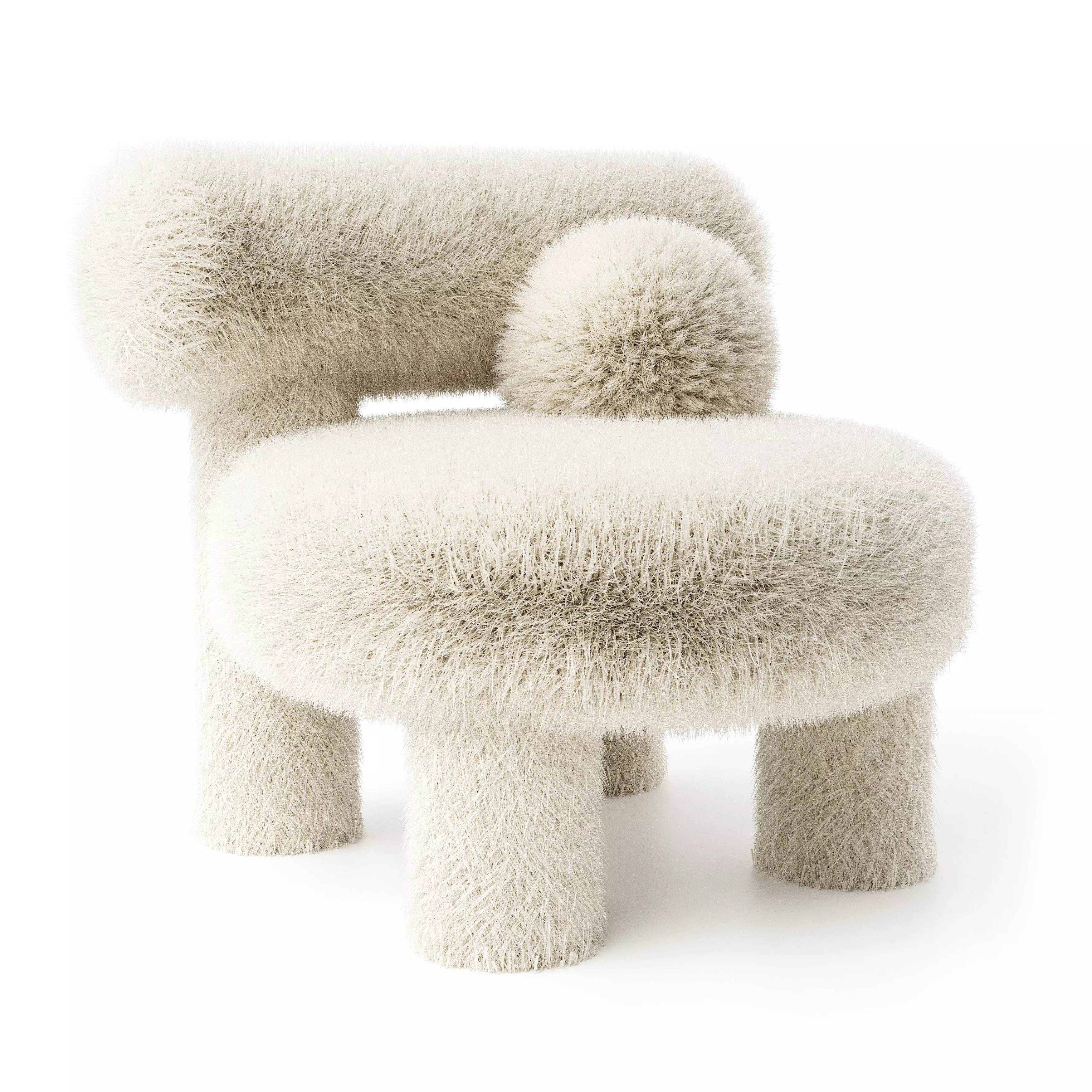 Noom Low Chair CS1 Fluffy Edition Free 3D model