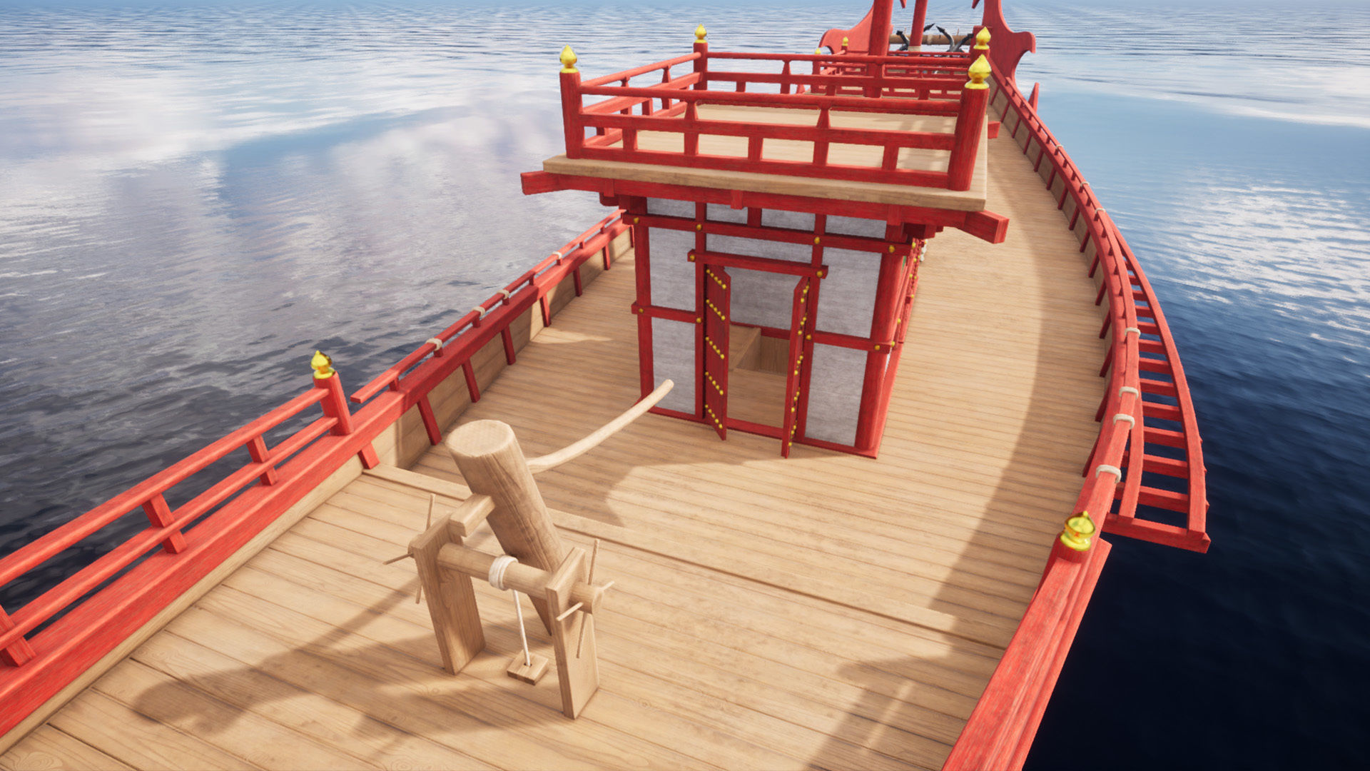 Kentoshi-sen - Asian ship Low-poly 3D model_22