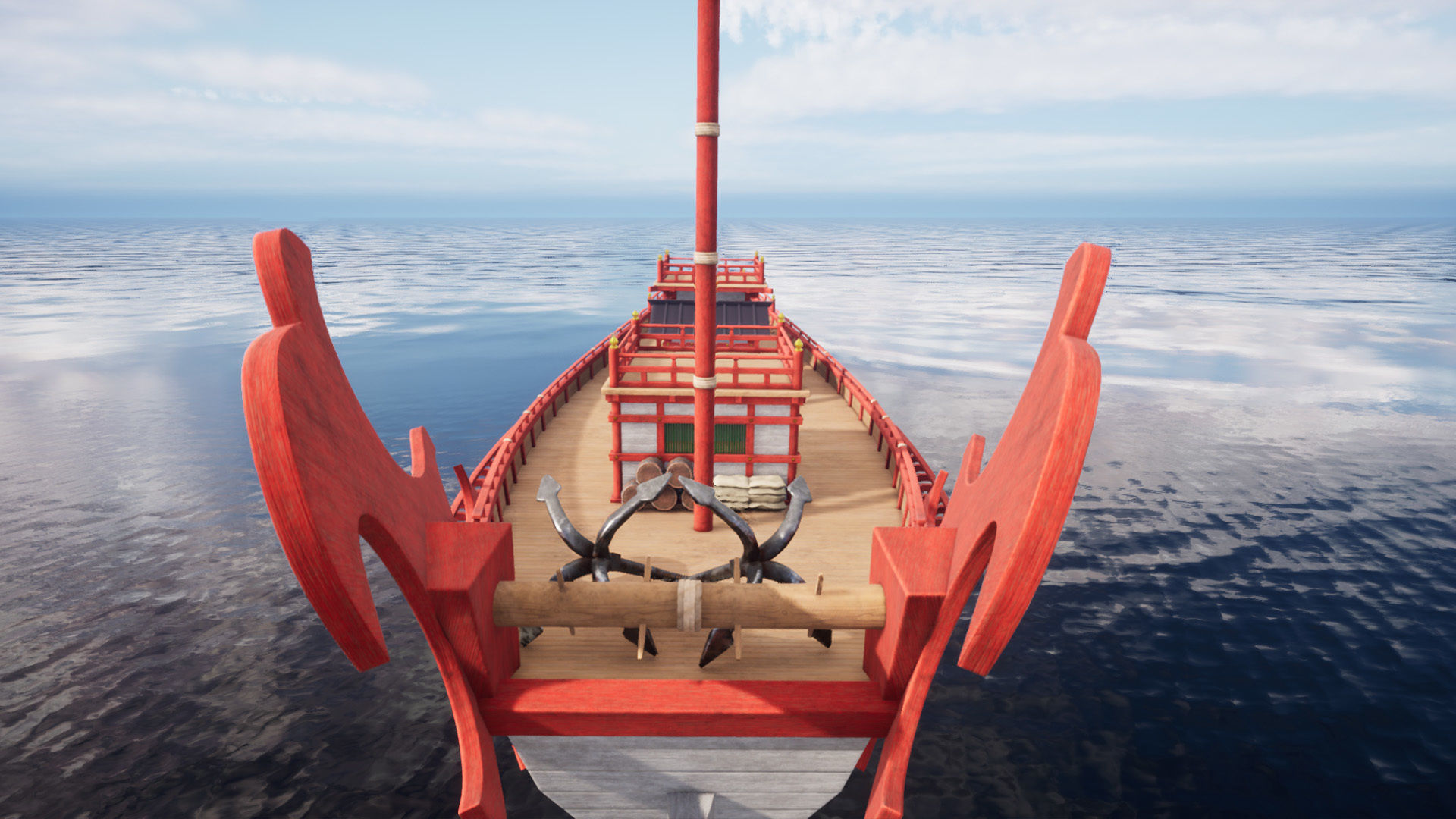 Kentoshi-sen - Asian ship Low-poly 3D model_20