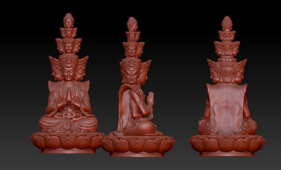 thien thu thien nhan buddha 3D print model_1