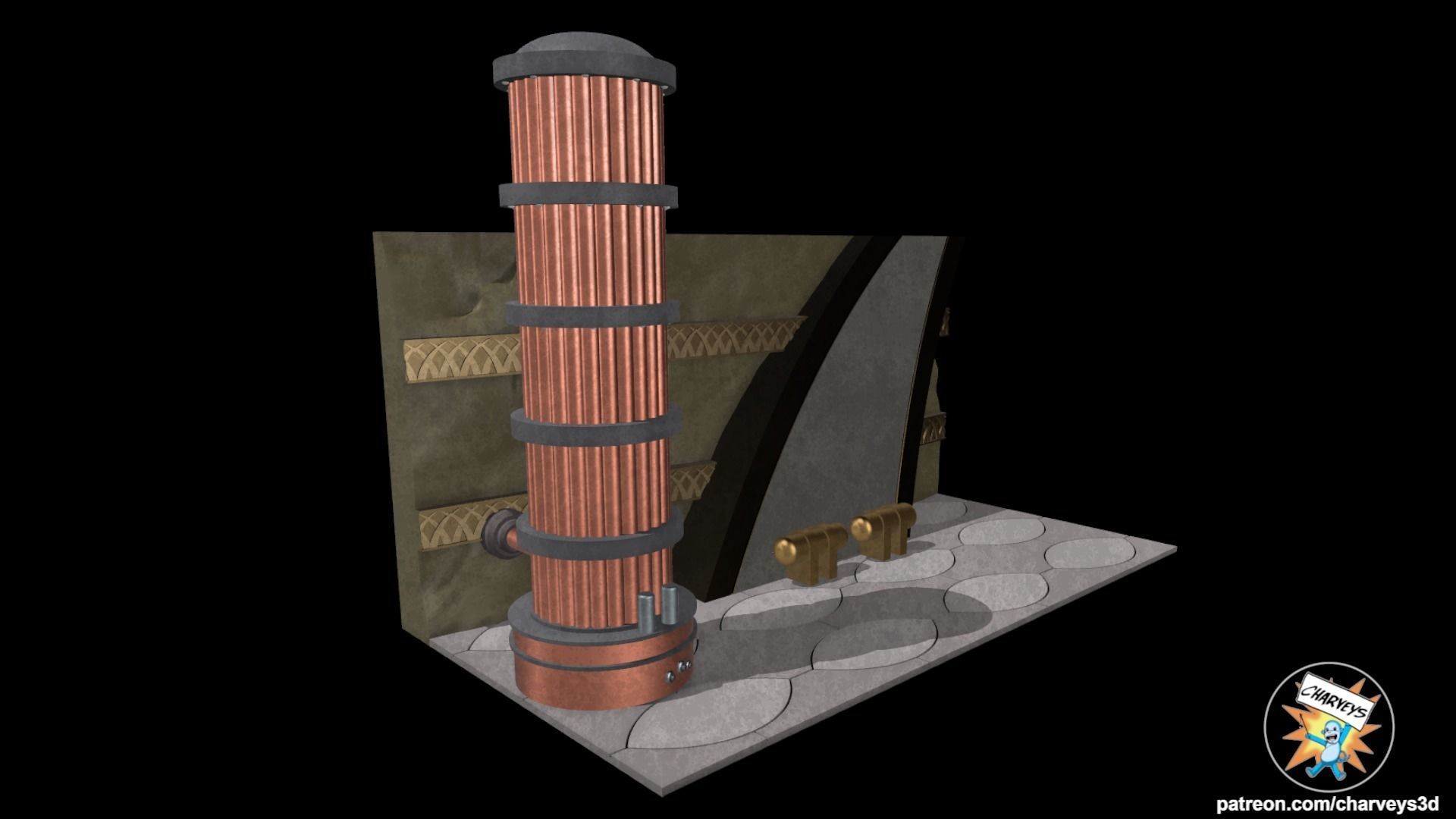 Star Wars Geonosis Hangar Diorama for action figures 3D print model_2