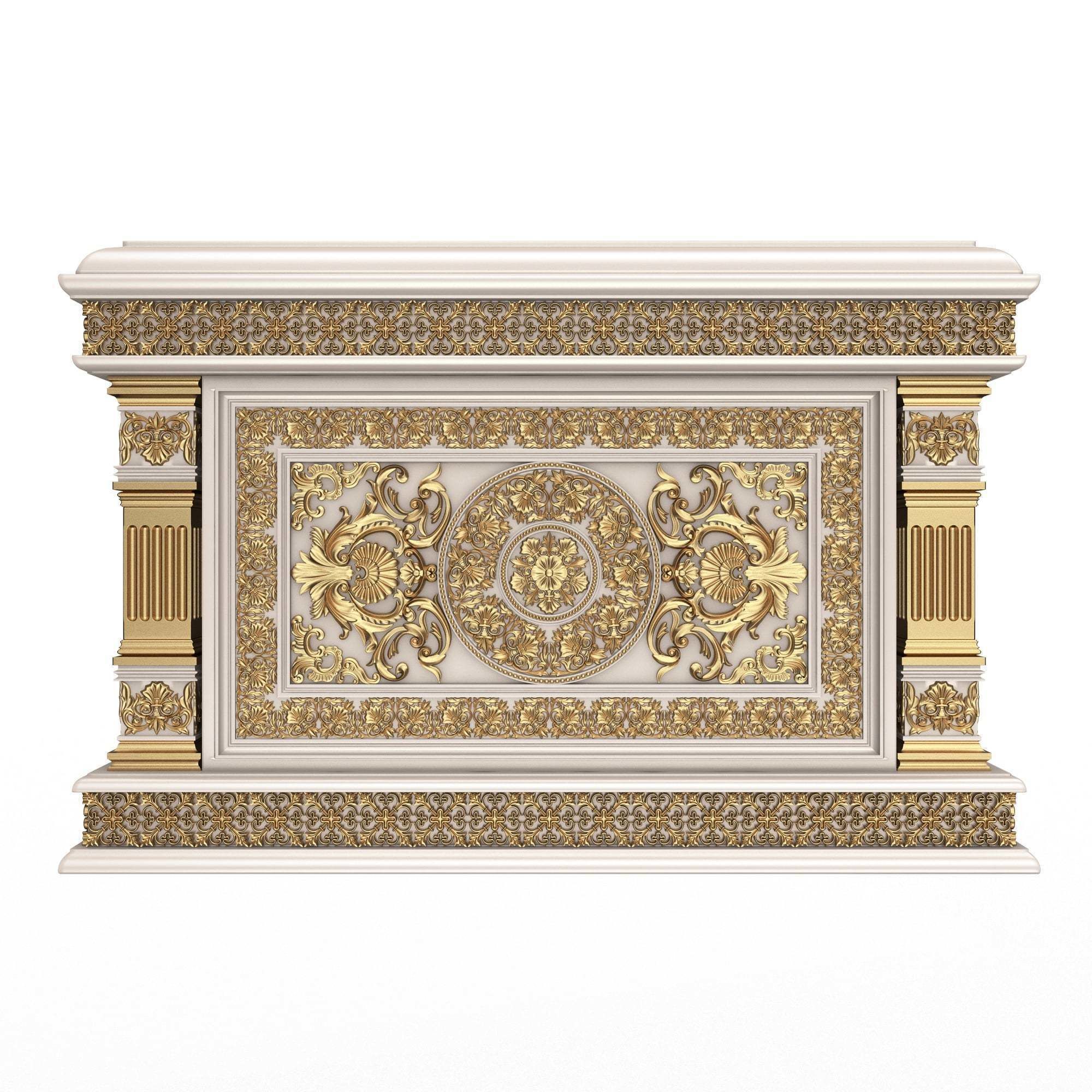 Chest 05 White Low-poly 3D model_2