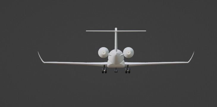Jet - G600 Low-poly 3D model_4
