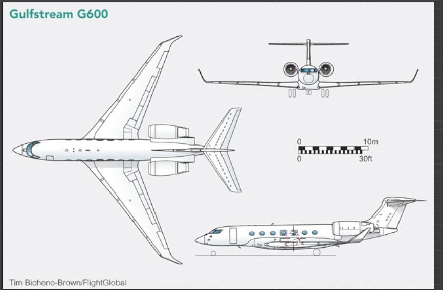 Jet - G600 Low-poly 3D model_6