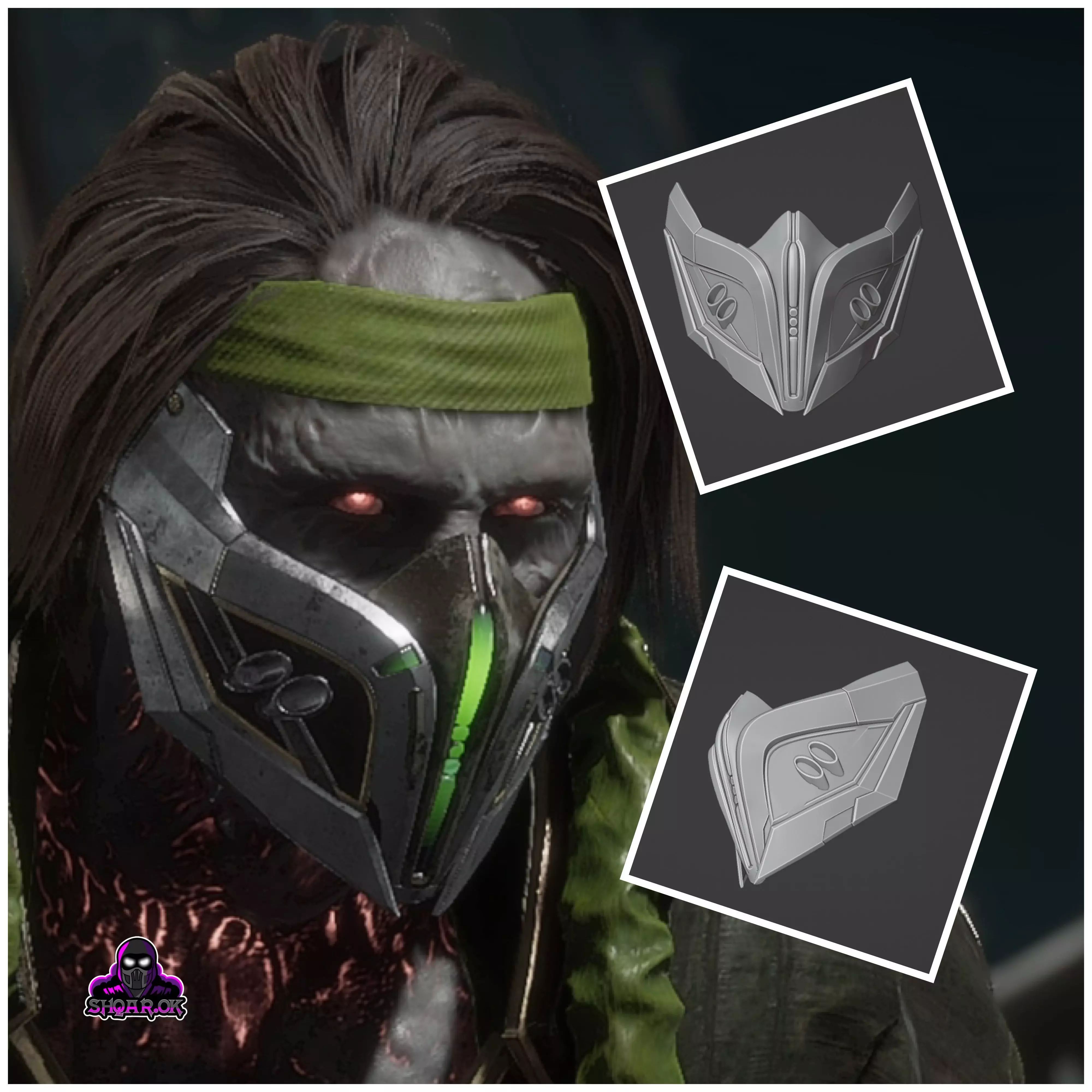 Kabal mask from Mortal Kombat 11 - Emotionless Killer 3D print model