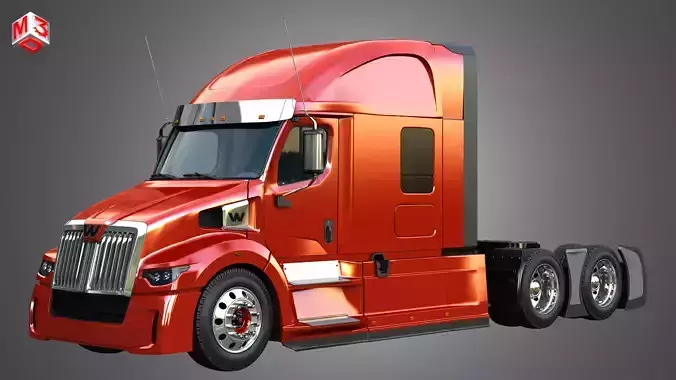 57X Semi Truck - Ultra Cab Sleeper Truck  3D model