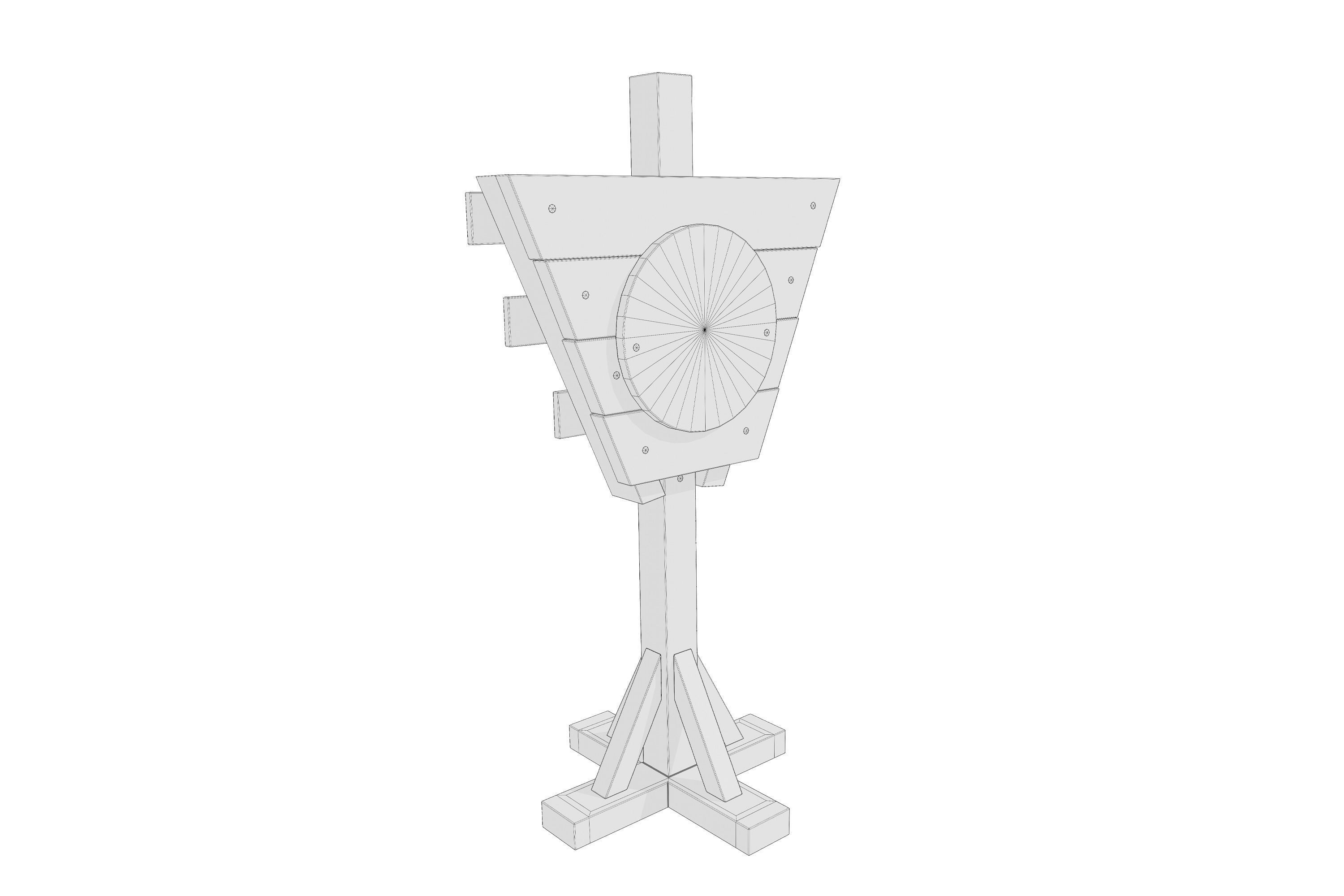 Practice Dummy PBR Game Ready Low-poly 3D model_5