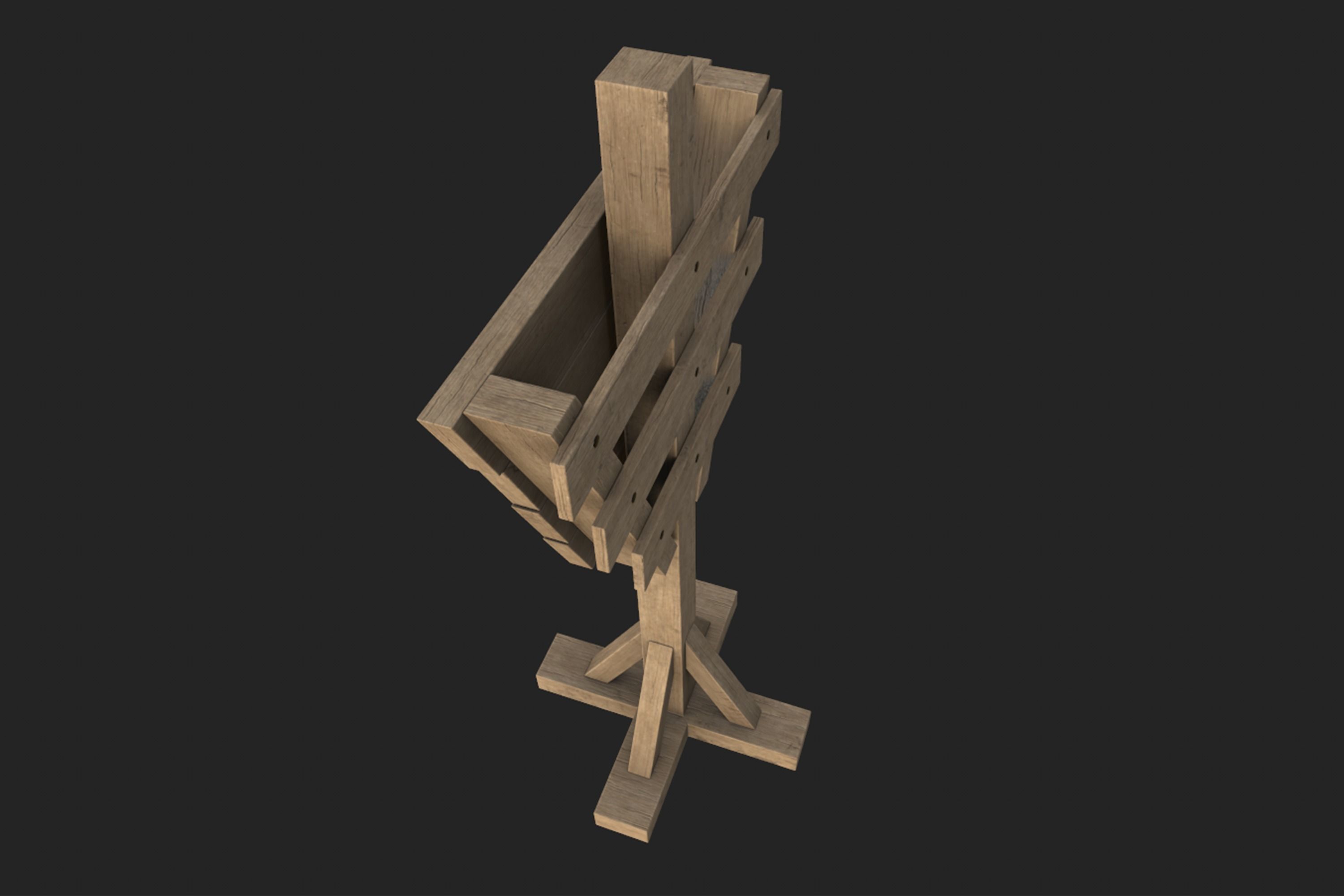 Practice Dummy PBR Game Ready Low-poly 3D model_17