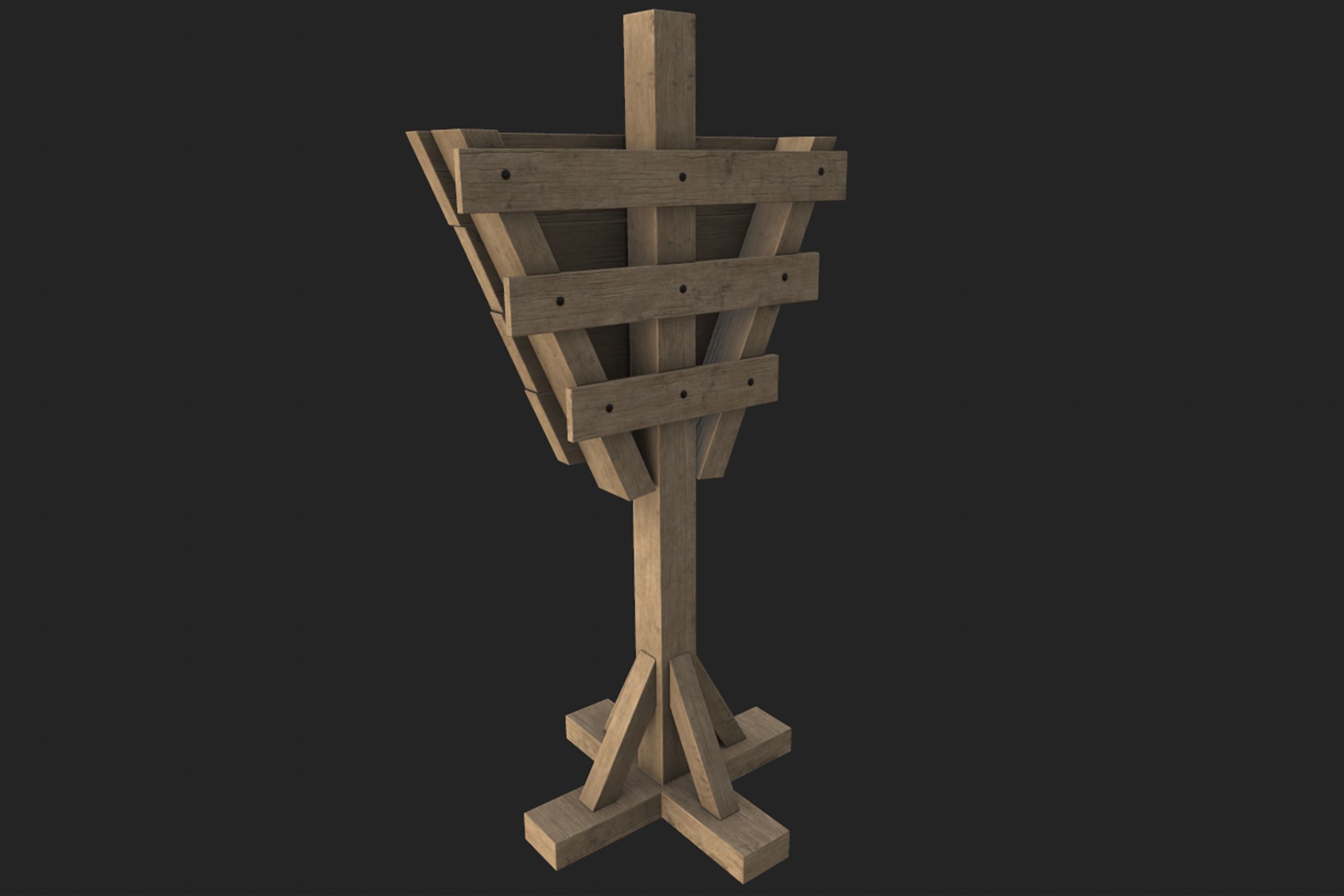 Practice Dummy PBR Game Ready Low-poly 3D model_12