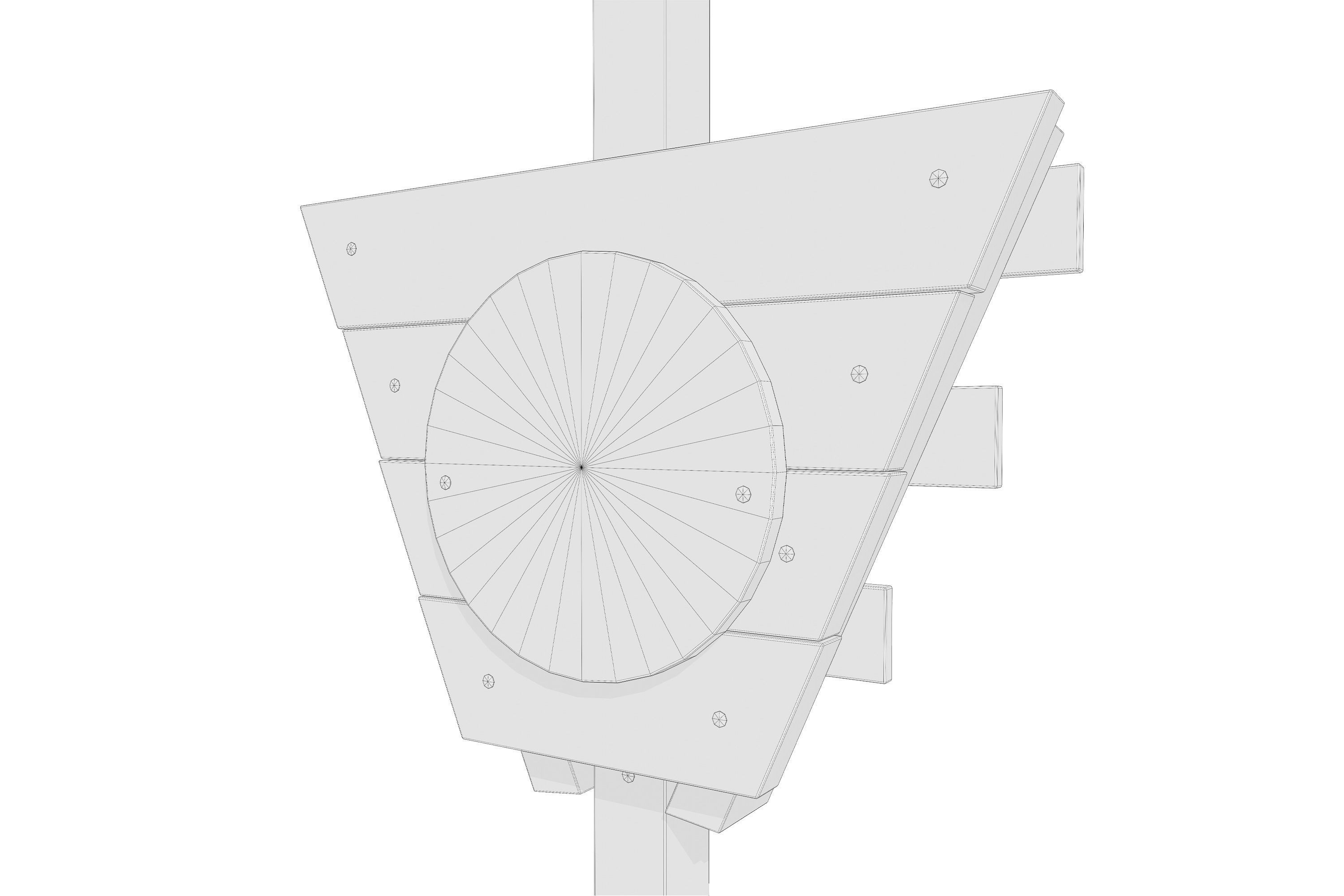 Practice Dummy PBR Game Ready Low-poly 3D model_7