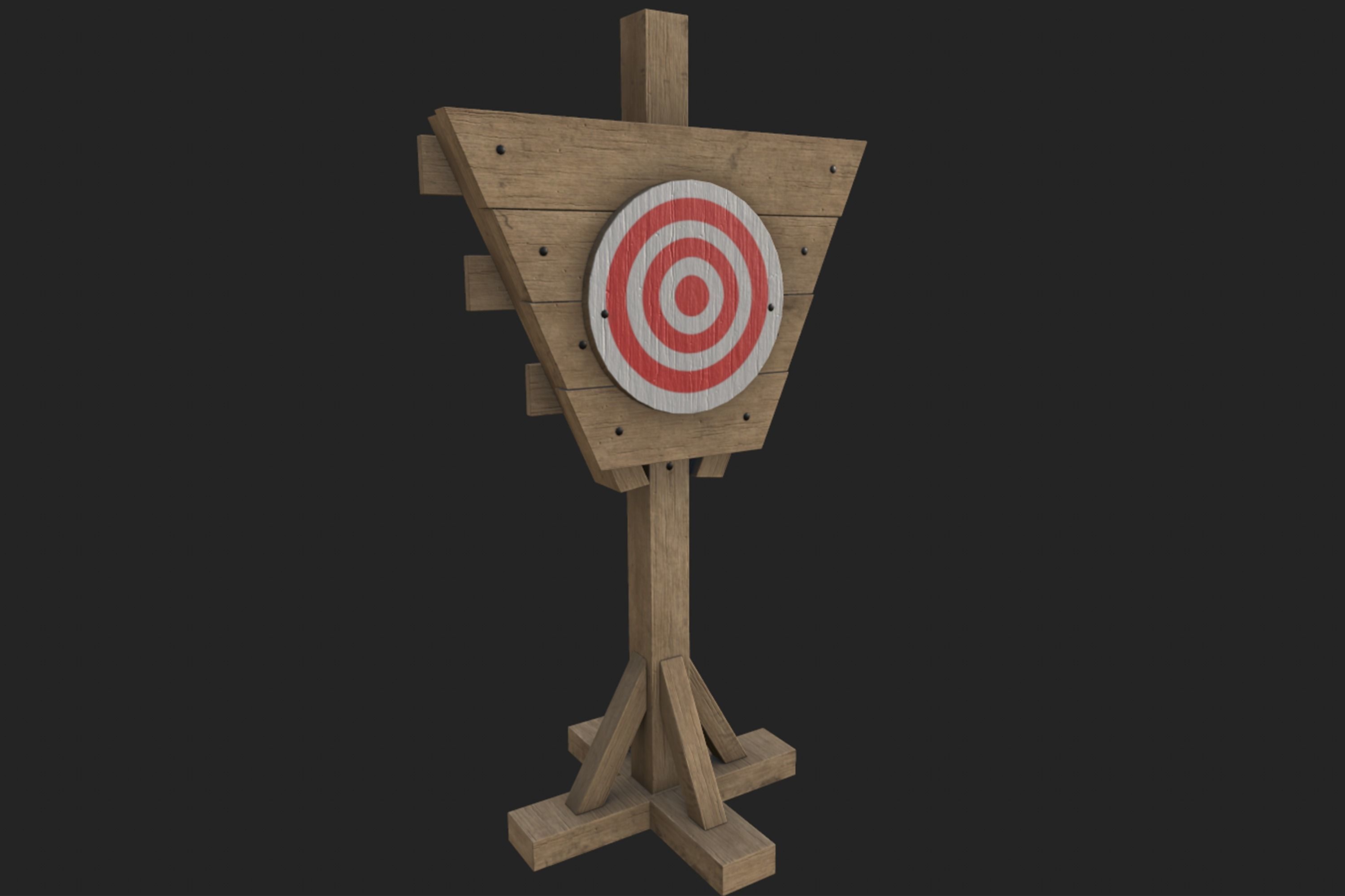 Practice Dummy PBR Game Ready Low-poly 3D model_16