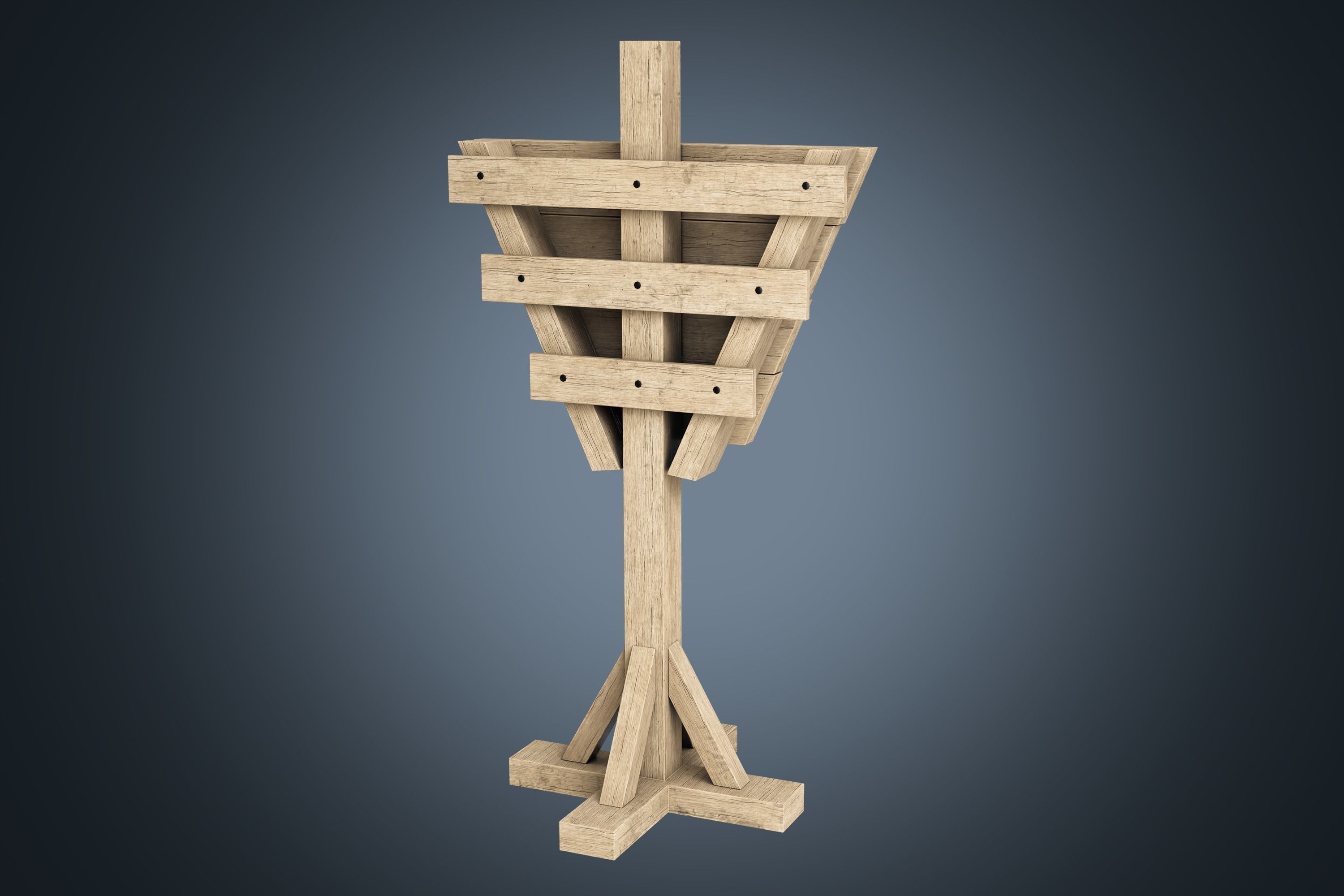 Practice Dummy PBR Game Ready Low-poly 3D model_1