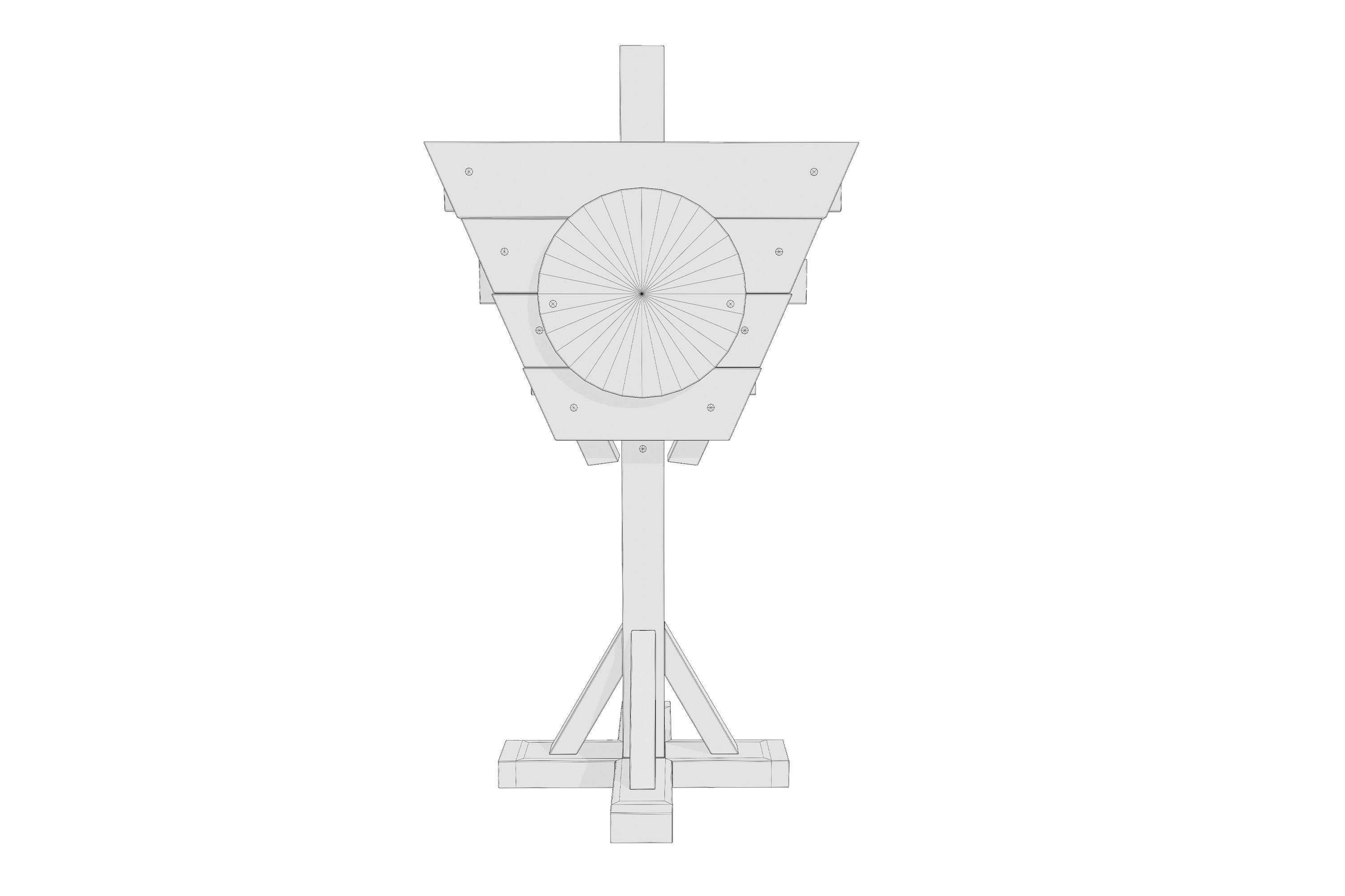 Practice Dummy PBR Game Ready Low-poly 3D model_6