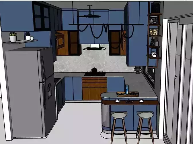 modern peninsula kitchen design